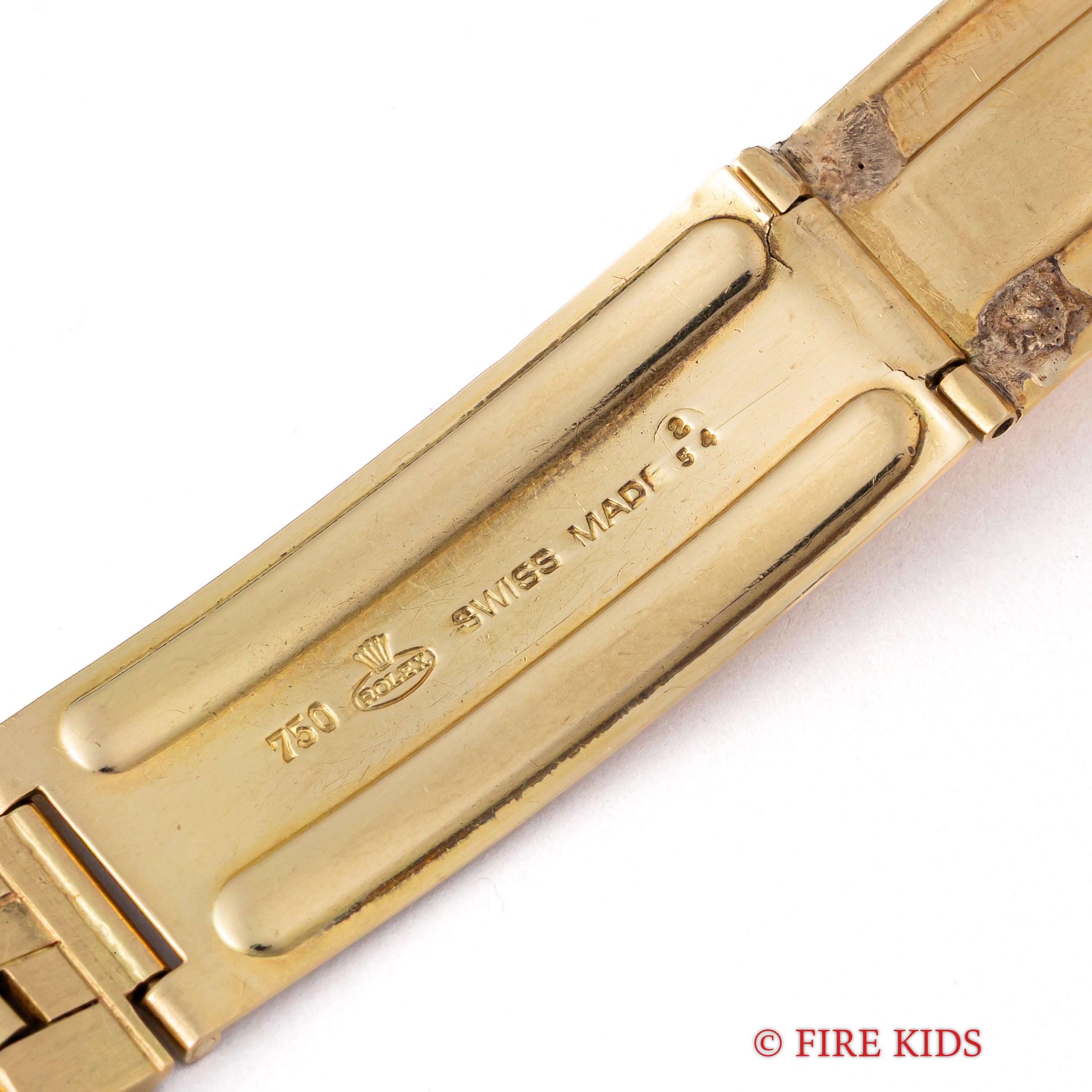 ロレックス 18金無垢サンダーバード オリジナルトロピカルダイヤル 1957年製 Ref.6609 赤黒カレンダー 純正金無垢ブレス