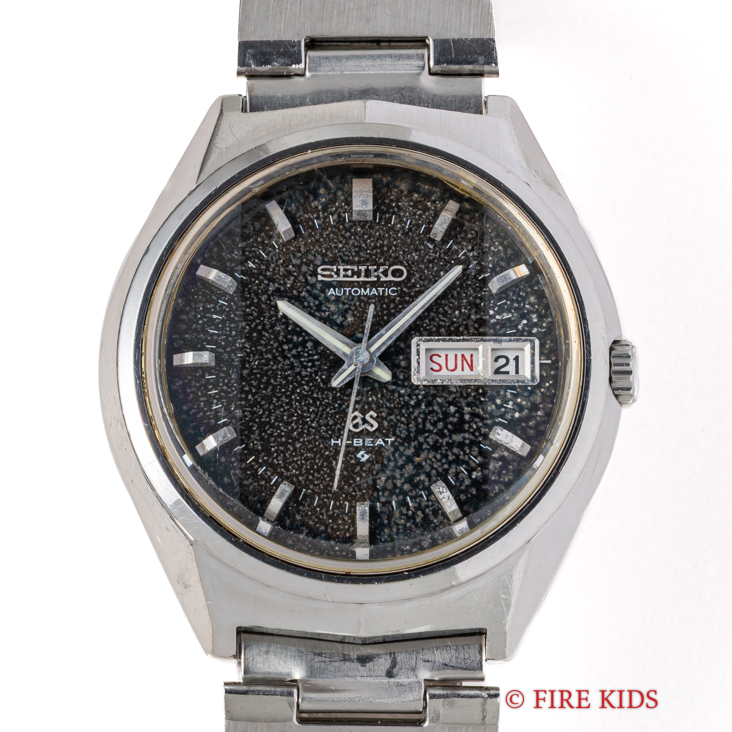 グランドセイコー 61GS パティーナダイヤル 10振動自動巻 1972年製 3面カットガラス Ref.6146-8050 純正ブレス