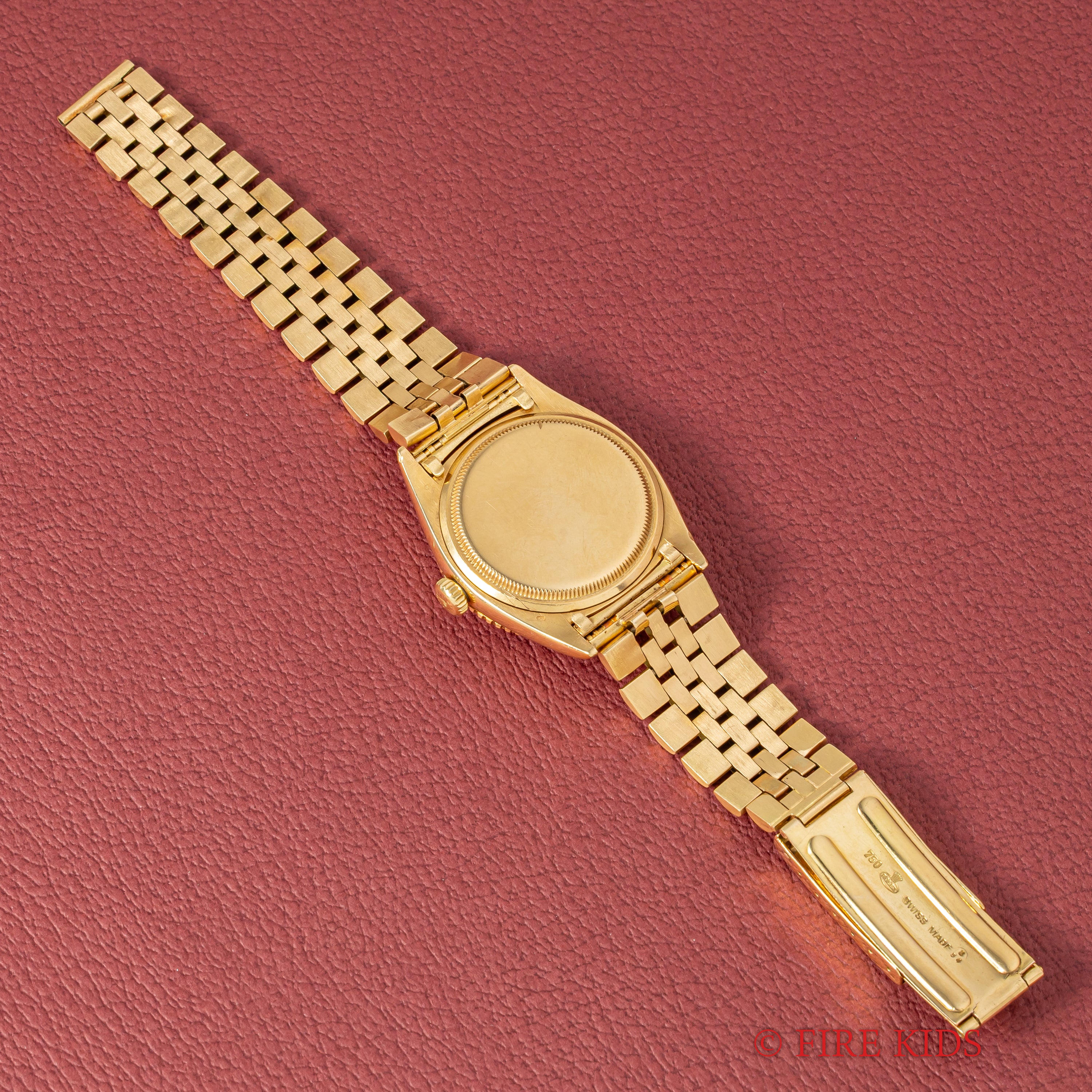 ロレックス 18金無垢サンダーバード オリジナルトロピカルダイヤル 1957年製 Ref.6609 赤黒カレンダー 純正金無垢ブレス