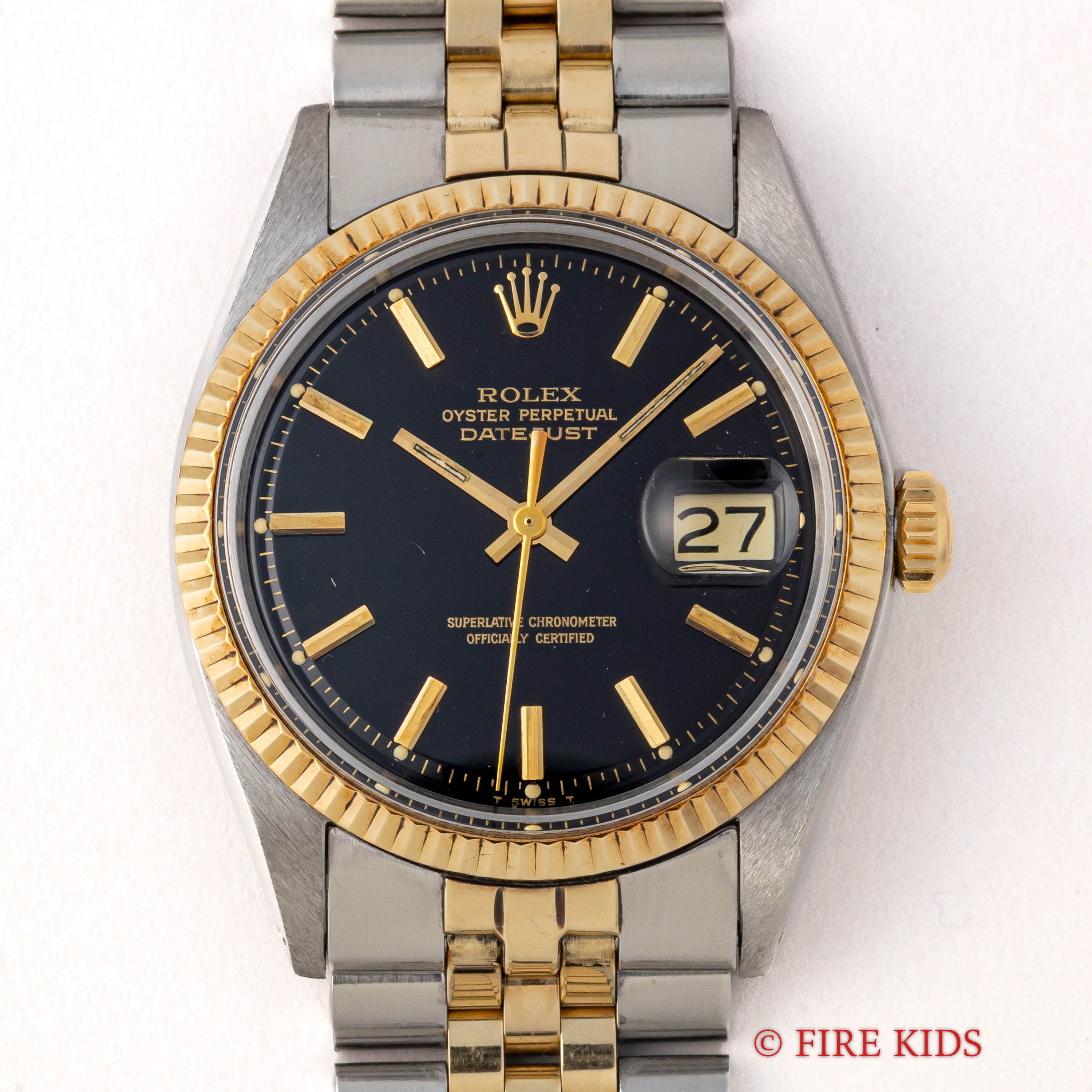 ロレックス デイトジャスト コンビ 1971年製 Ref.1601/3 ブラック