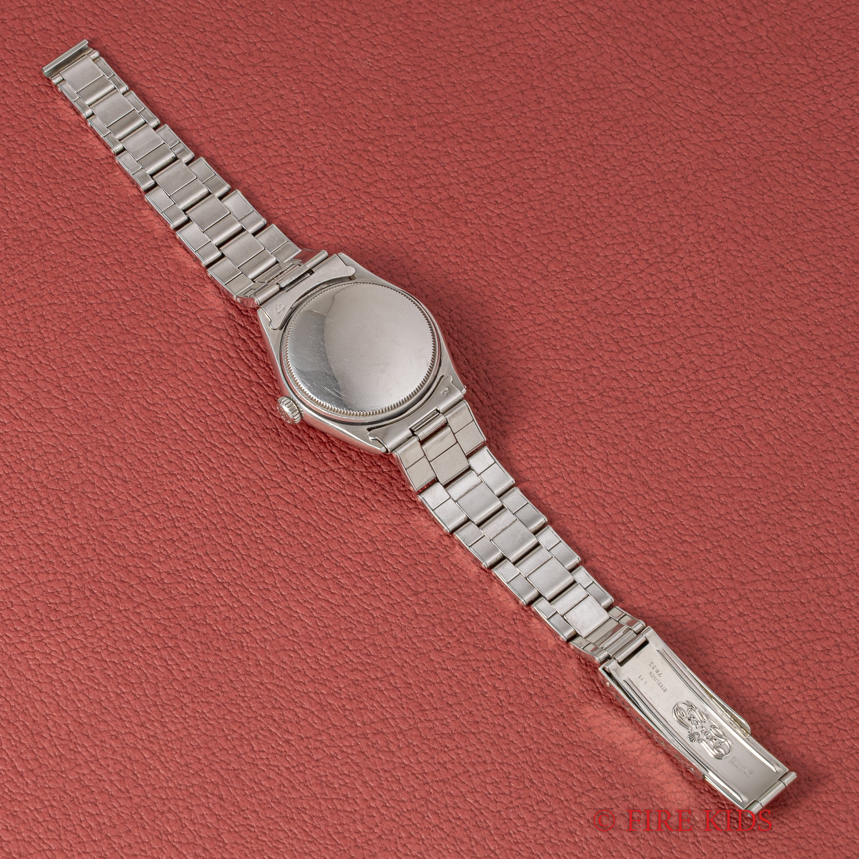 ロレックス セミバブルバック スーパーオイスターリューズ 1951年製 赤OFFICIALLY Ref.6085 プロペラハンド