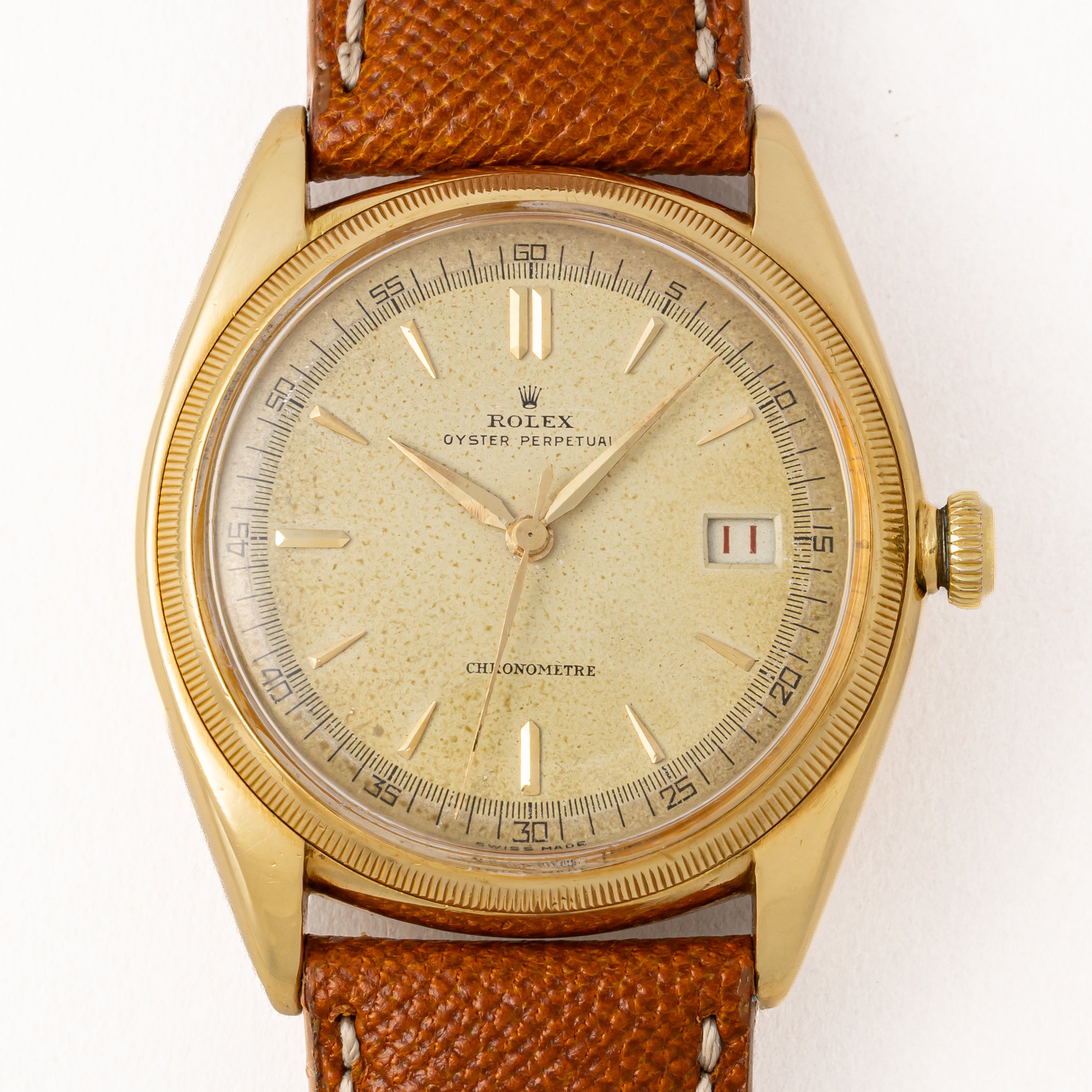 ロレックス デイトジャストファーストモデル 1947年製 Ref.4467 18金無垢ケース ビッグバブルバック 自動巻き
