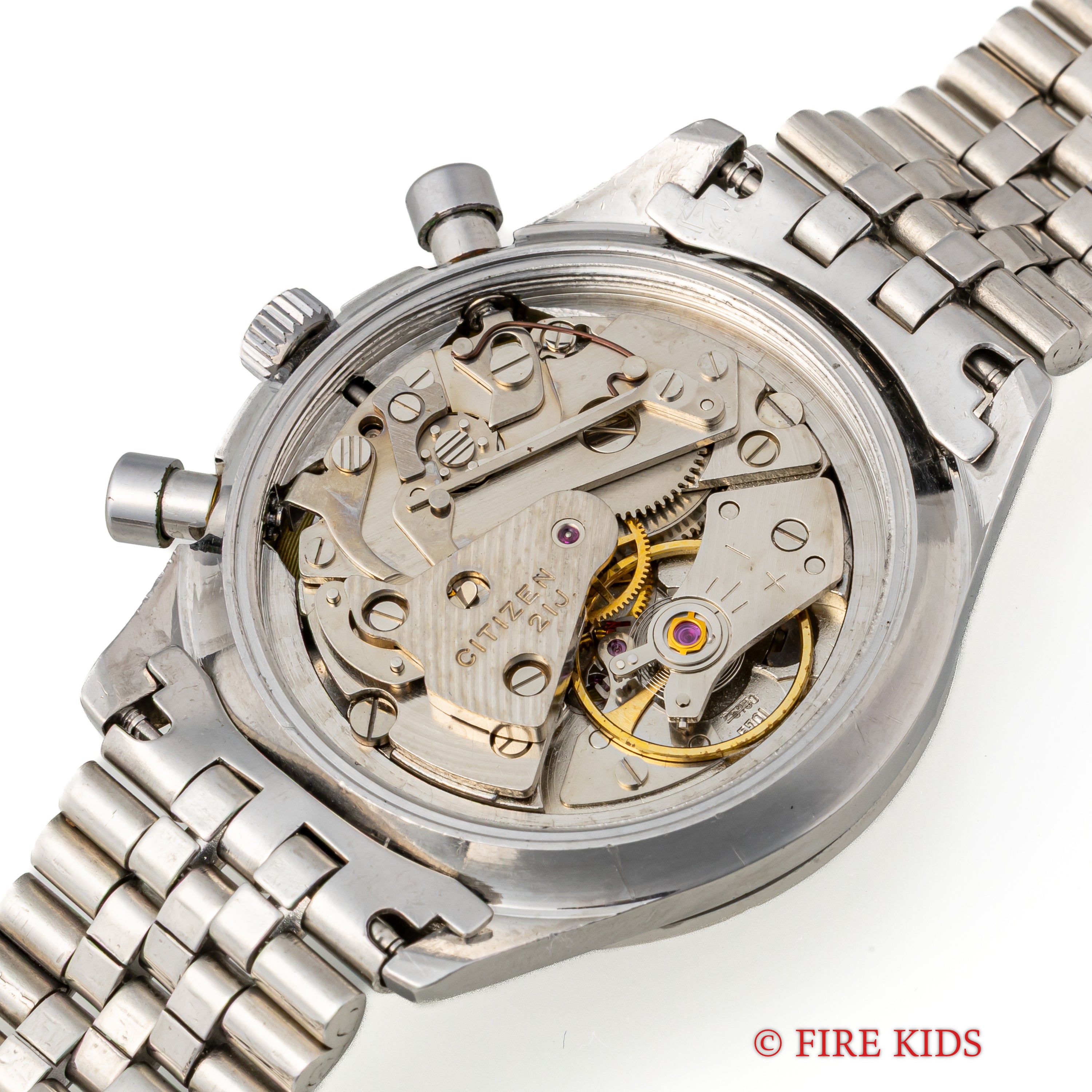 シチズン 1967年製 レコードマスター 手巻き フライバック機能 純正ブレス