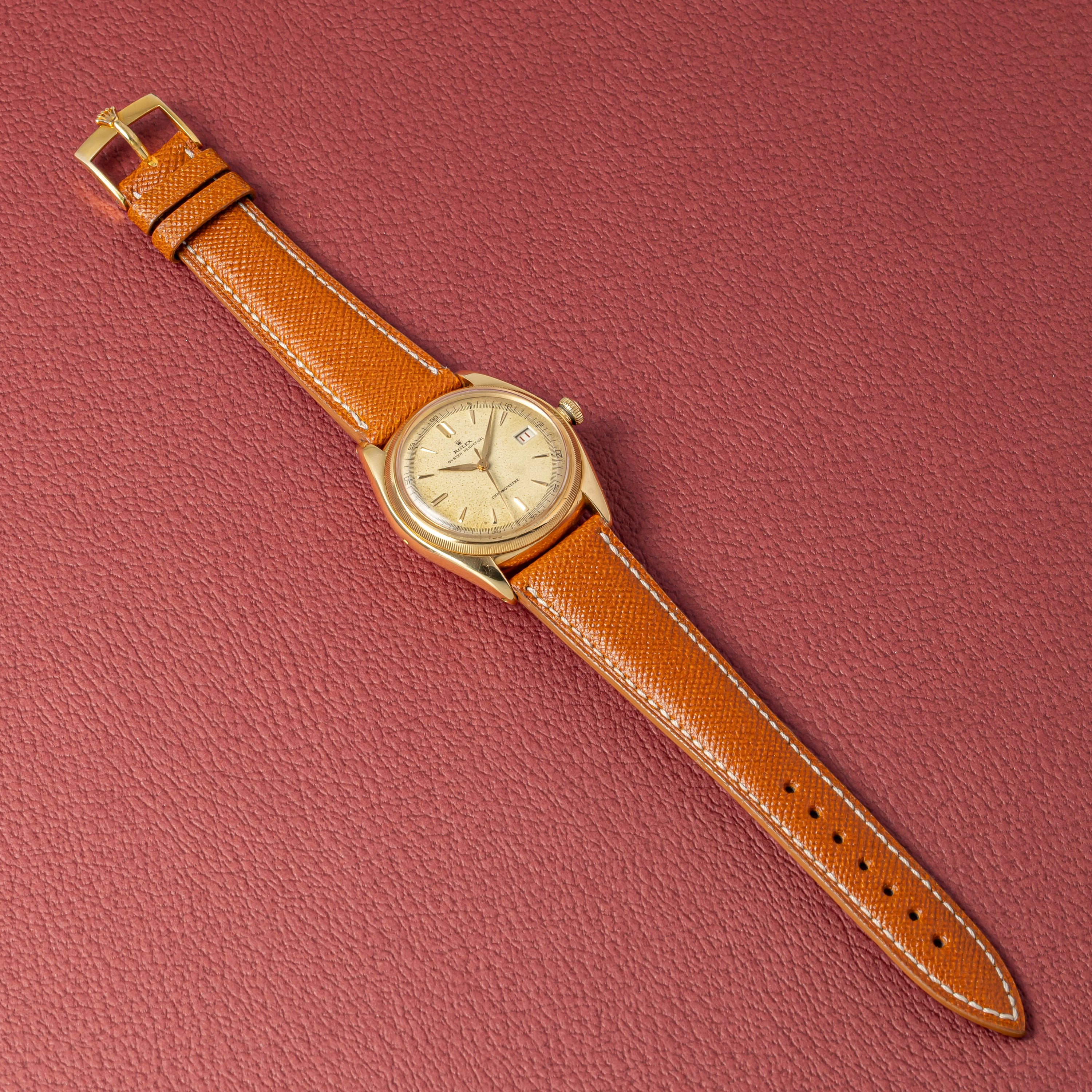 ロレックス デイトジャストファーストモデル 1947年製 Ref.4467 18金無垢ケース ビッグバブルバック 自動巻き