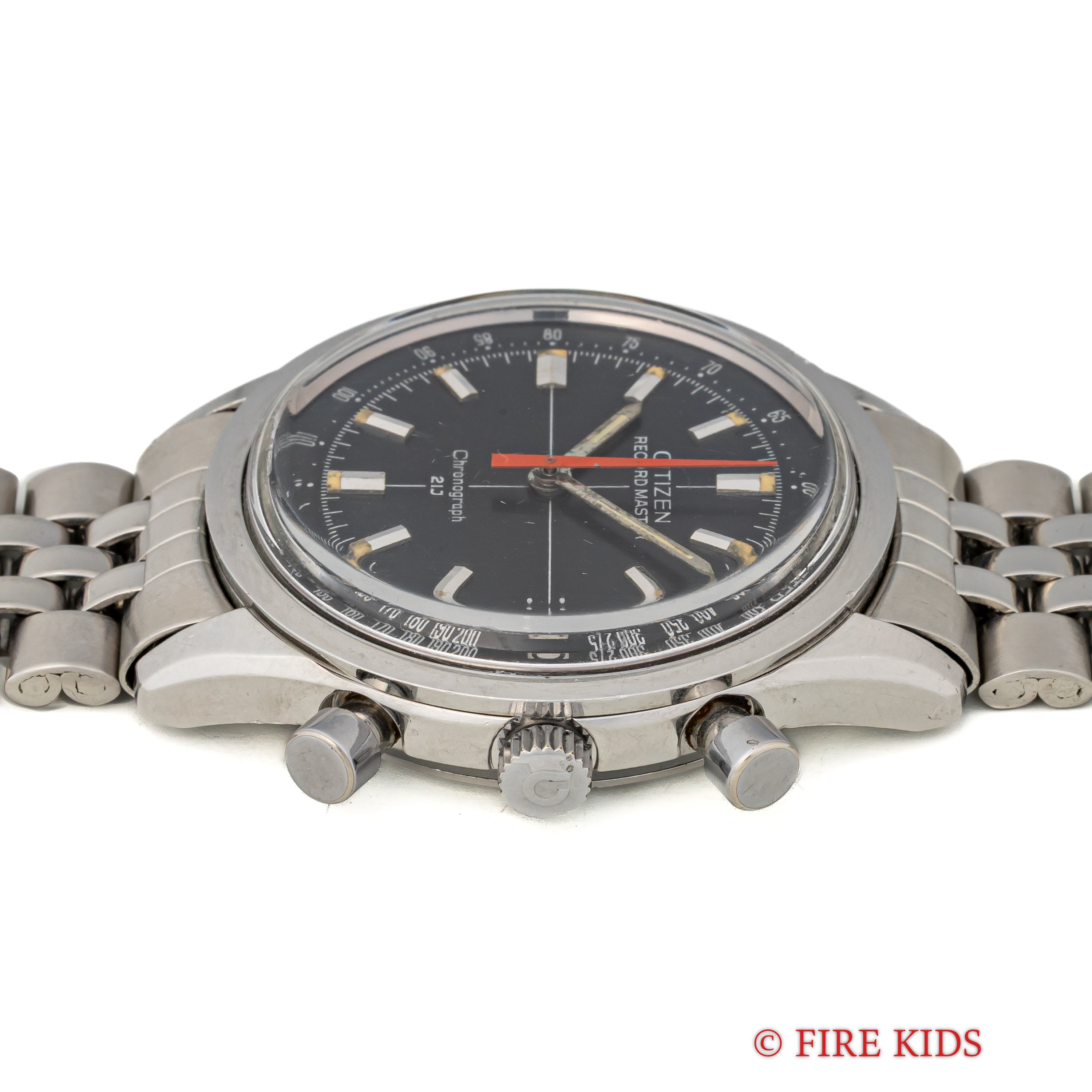 シチズン 1967年製 レコードマスター 手巻き フライバック機能 純正ブレス