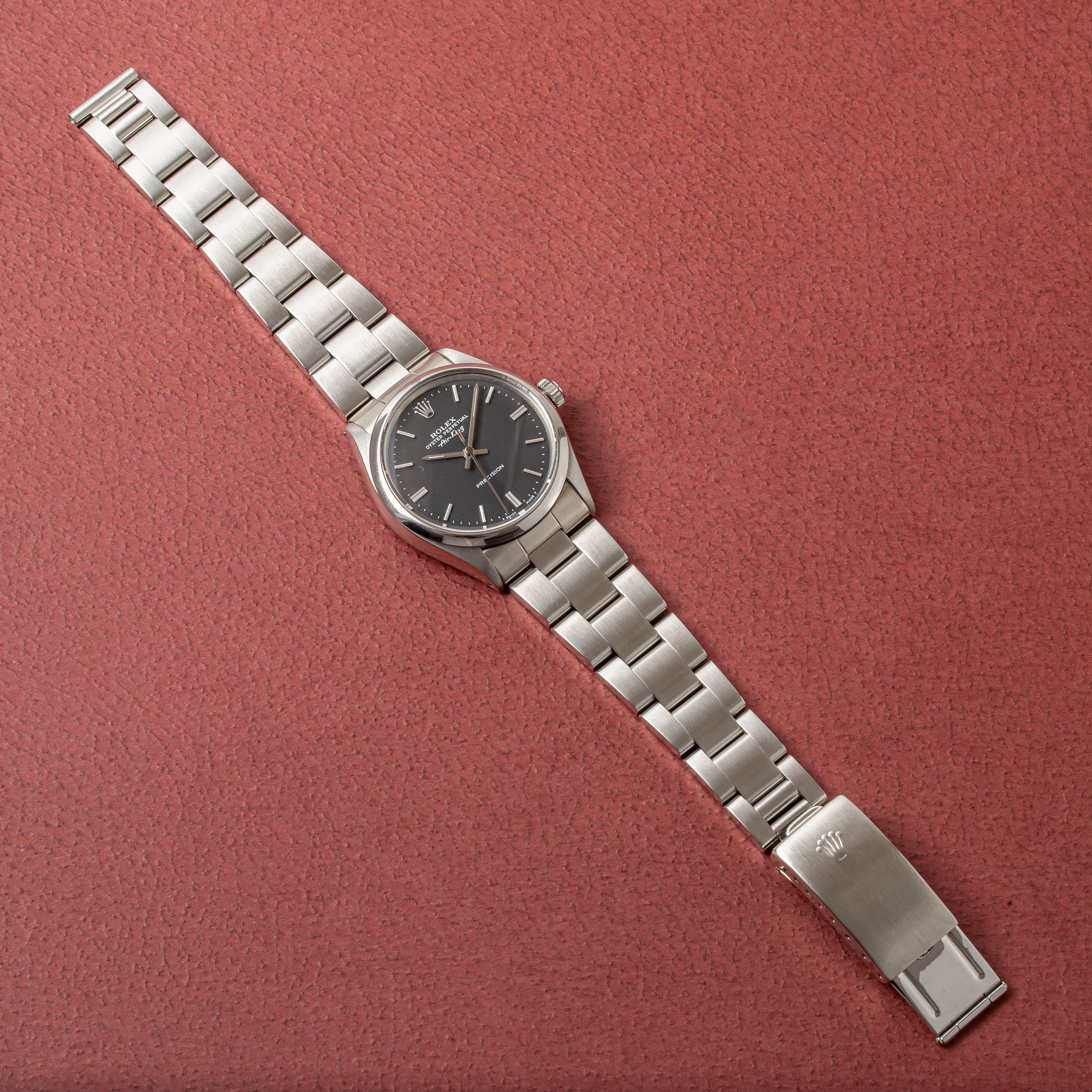 ロレックス エアキング 1972年製 Ref.5500 マットブラックダイヤル 純正オイスターブレス