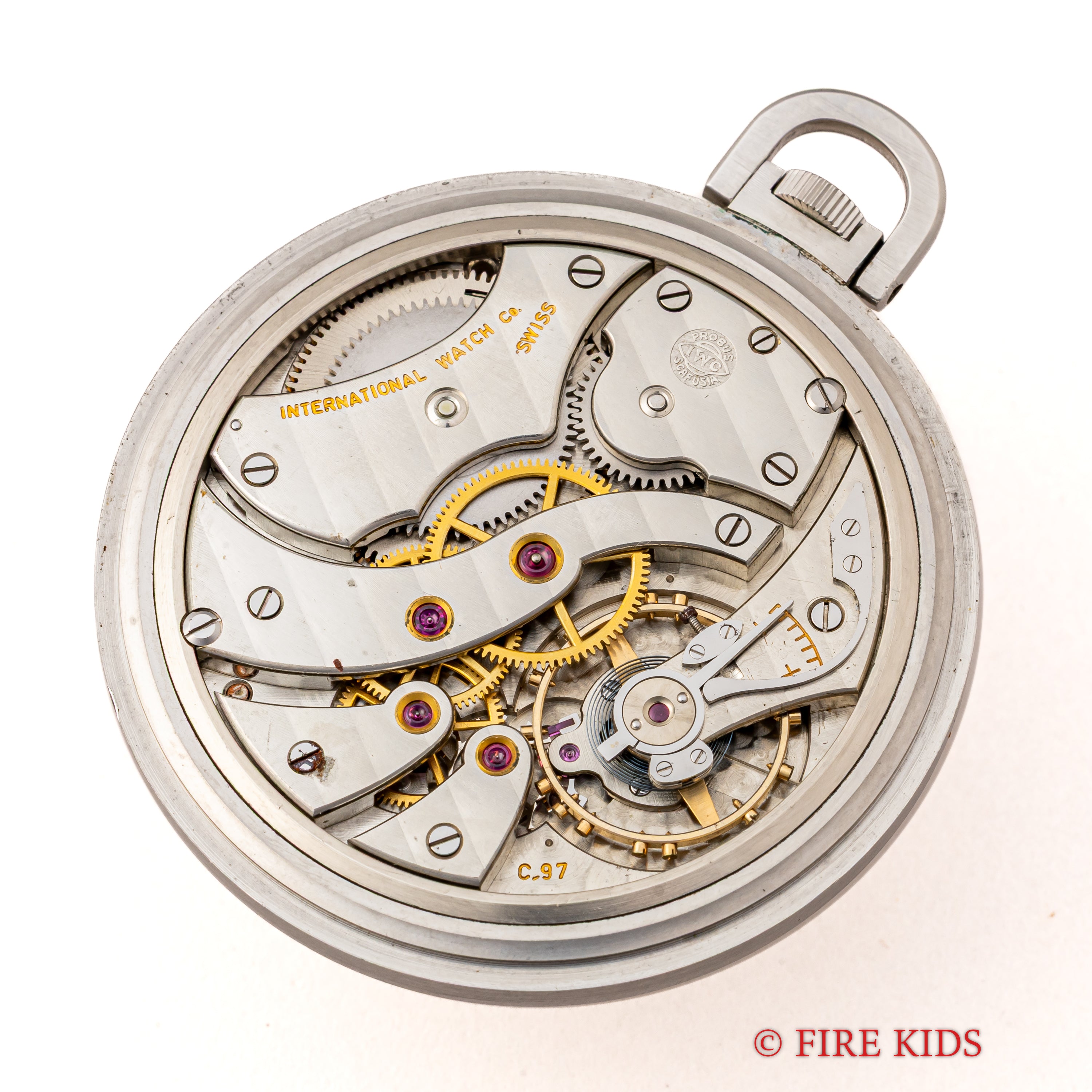 IWC 懐中時計 BEYERダブルネーム Cal.97 スモールセコンド 1963年製