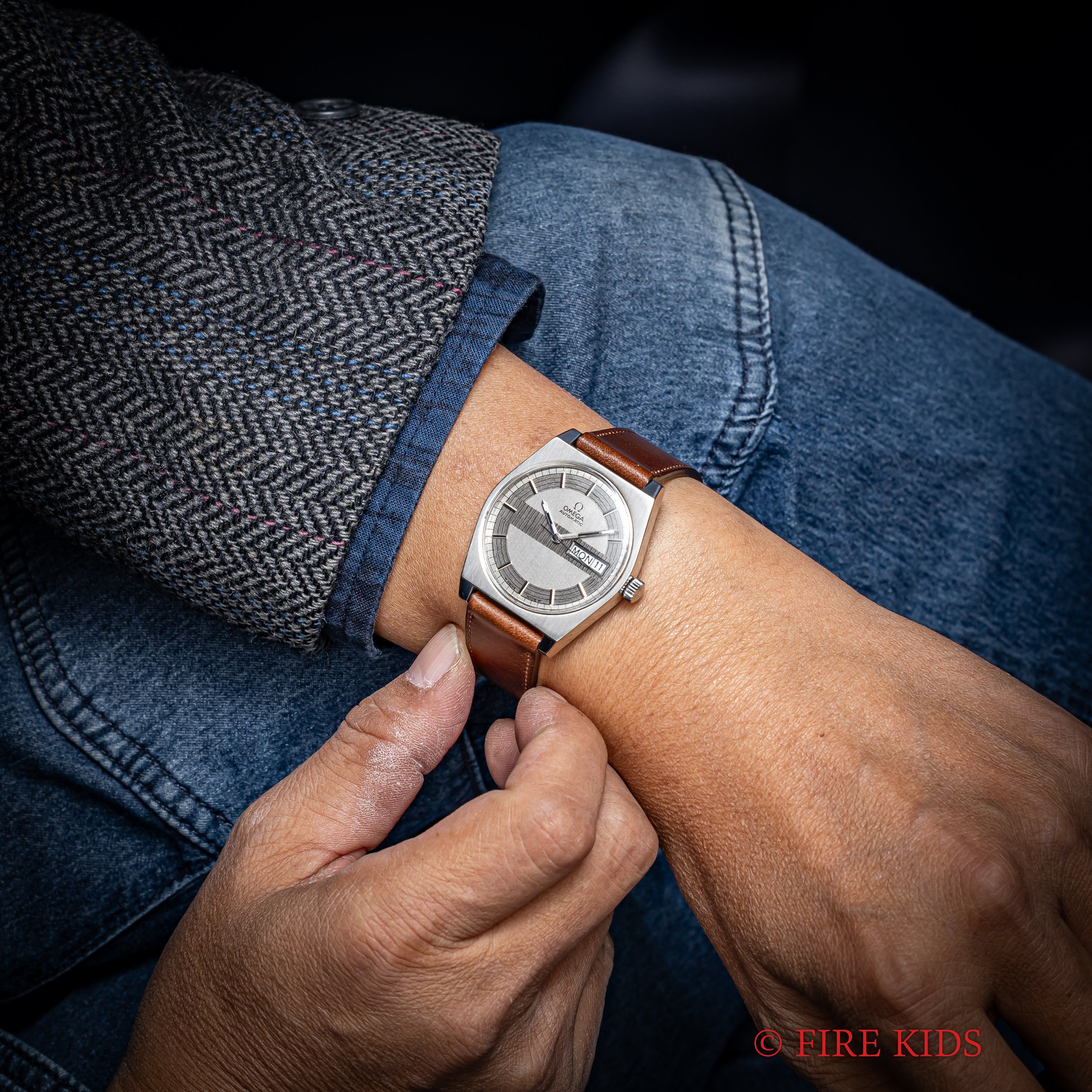 オメガ バーコードダイヤル 自動巻き 1969年製 Ref.166.0141 デイデイト