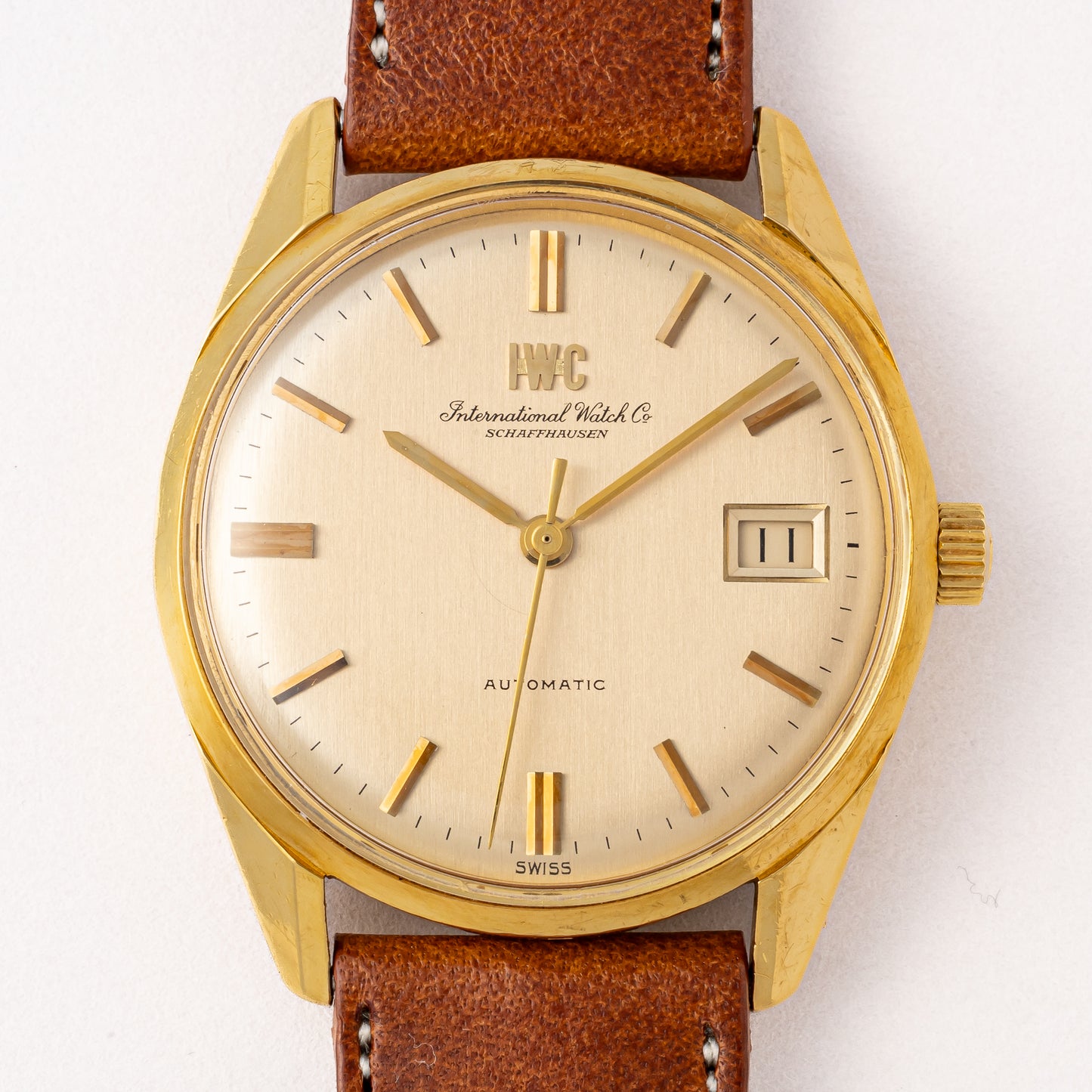 IWC ラウンドケース 1970年製/昭和45年製 18金イエローゴールド Ref.R810A