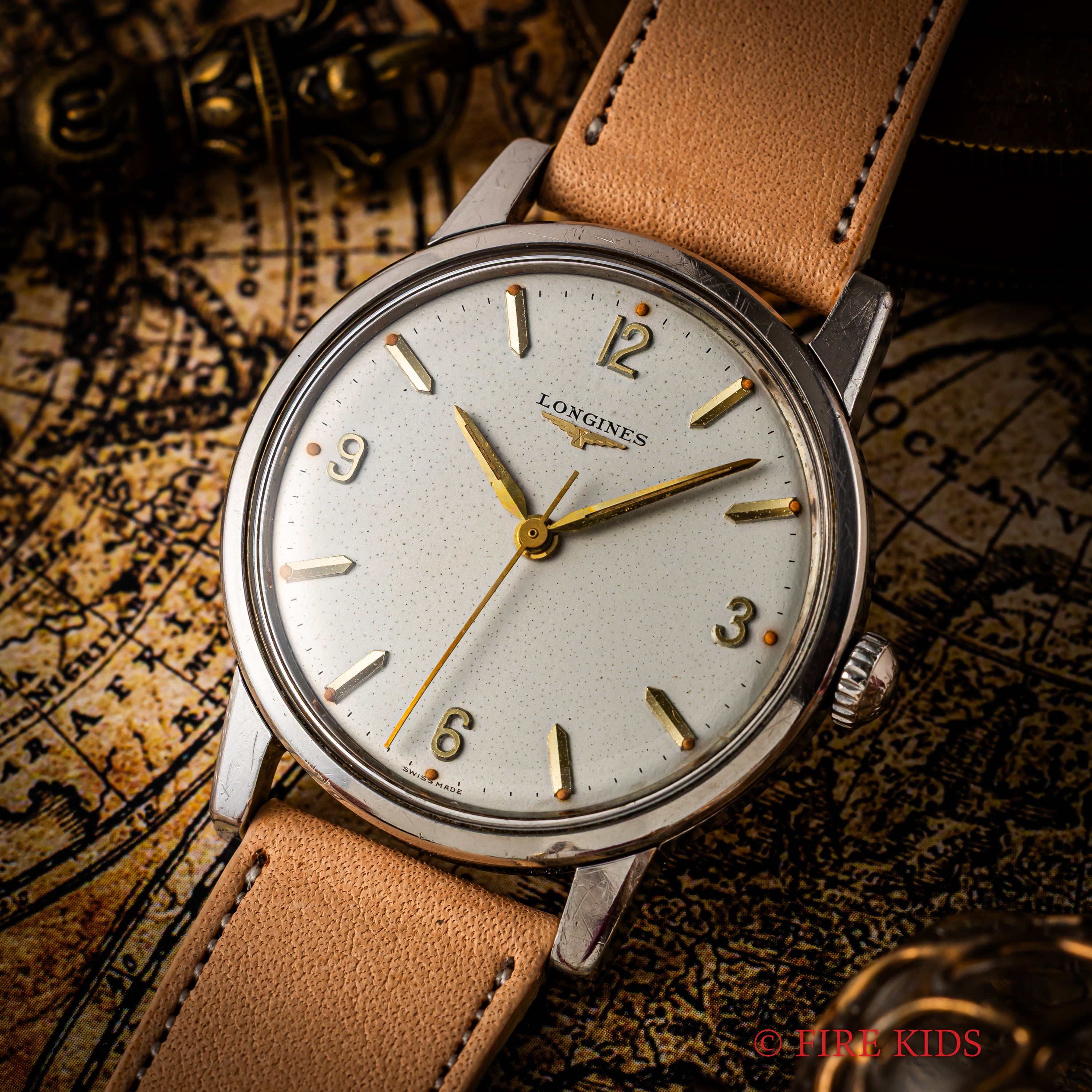 ロンジン ラウンド 飛びアラビアダイアル Ref.7177-1