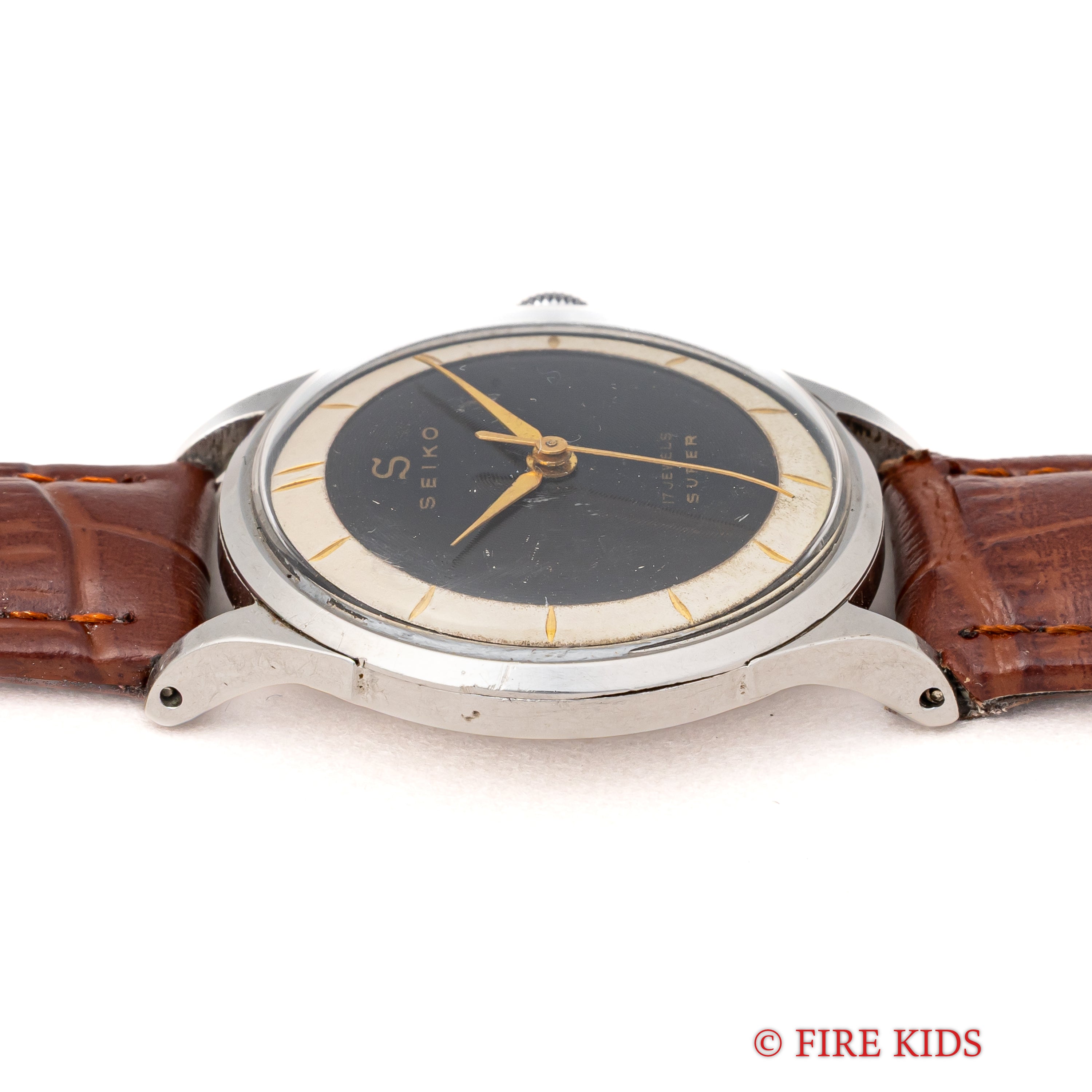 セイコー スーパー ツートンレコードダイヤル 1955年製 Ref.13006 17石手巻 SSケース