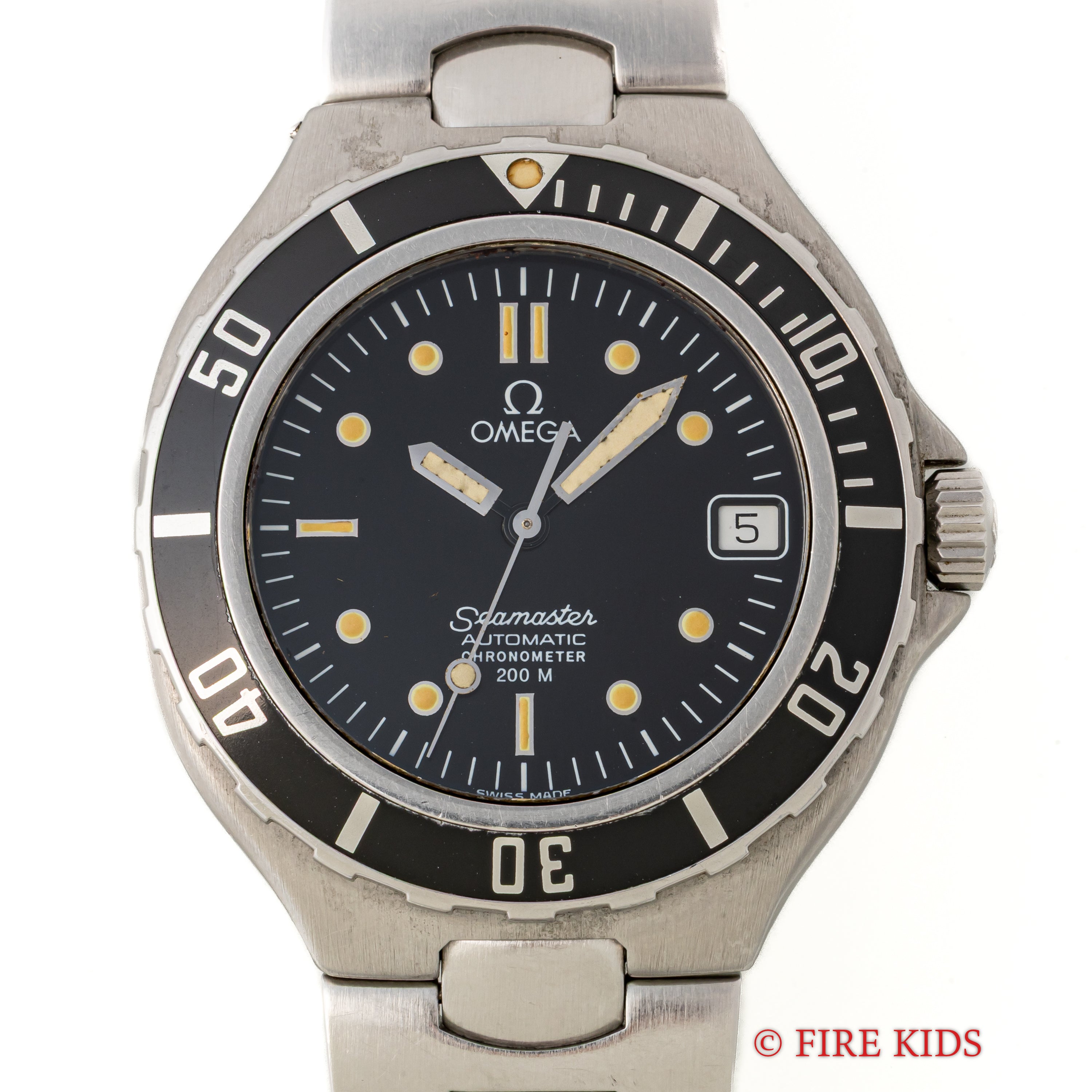 オメガ シーマスター200m 1988年製 プレボンド ミッドサイズ 自動巻クロノメーター ジェンタデザイン