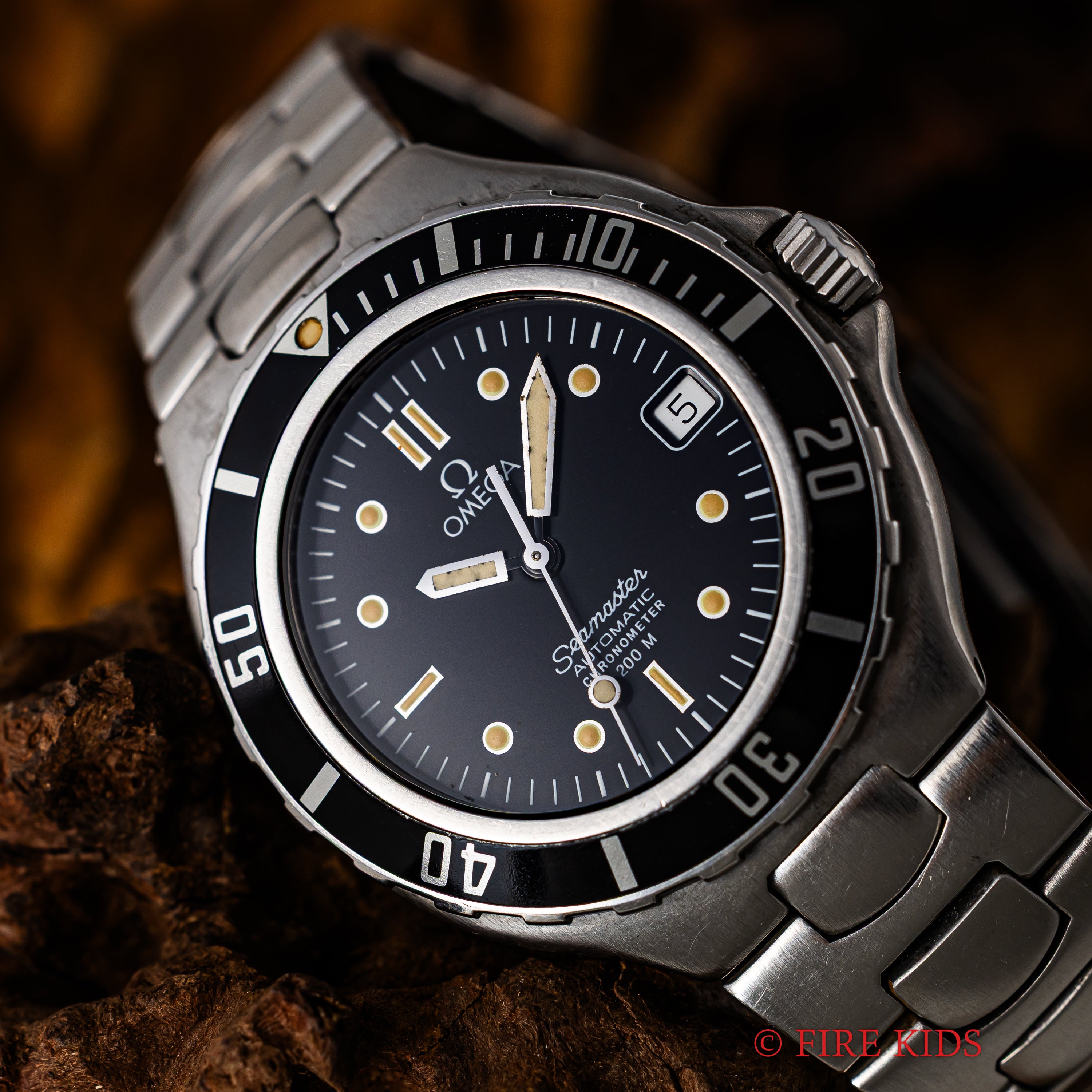 オメガ シーマスター200m 1988年製 プレボンド ミッドサイズ 自動巻クロノメーター ジェンタデザイン