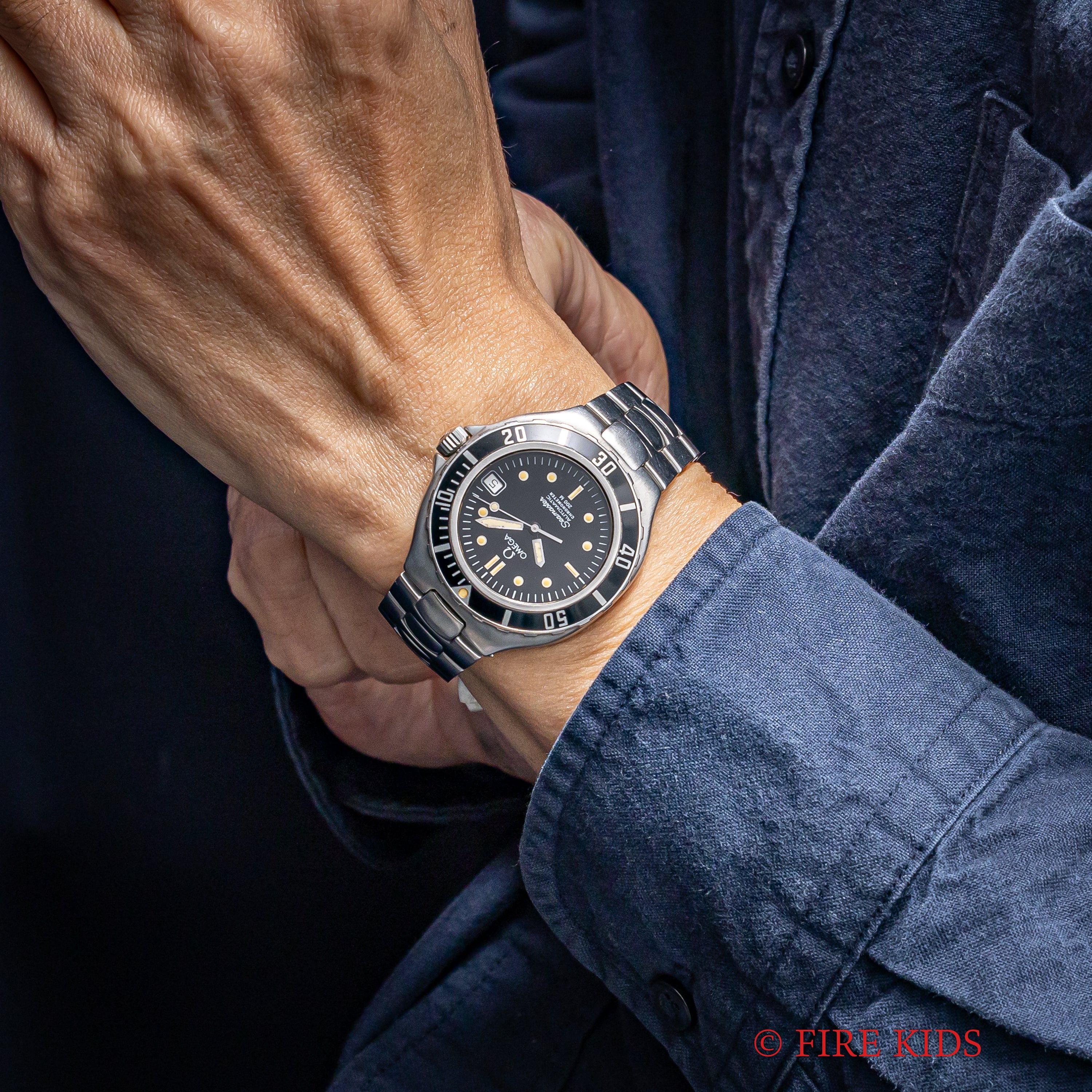 オメガ シーマスター200m 1988年製 プレボンド ミッドサイズ 自動巻クロノメーター ジェンタデザイン