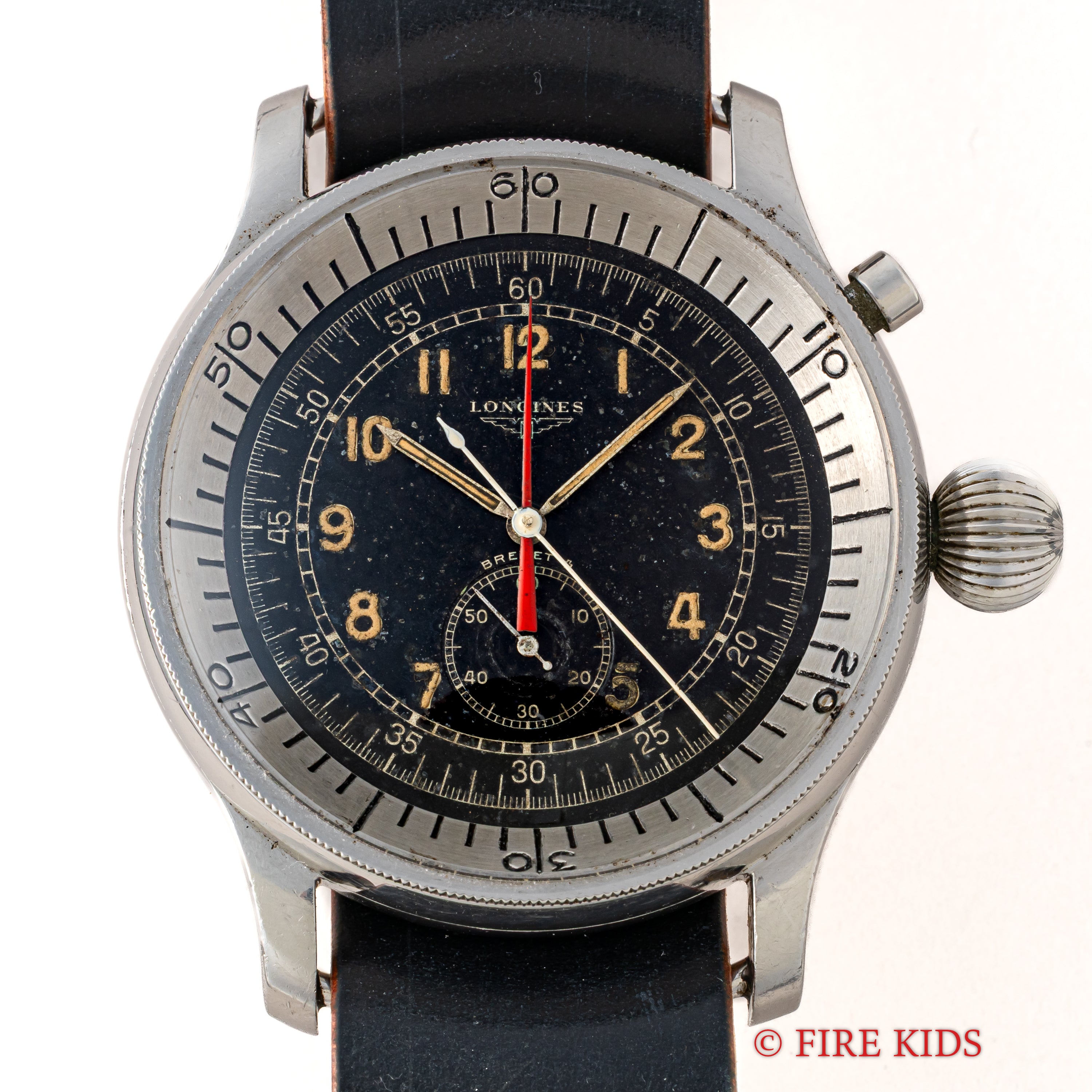 ロンジン フライバック ワンプッシュクロノグラフ 航空自衛隊 1950年代