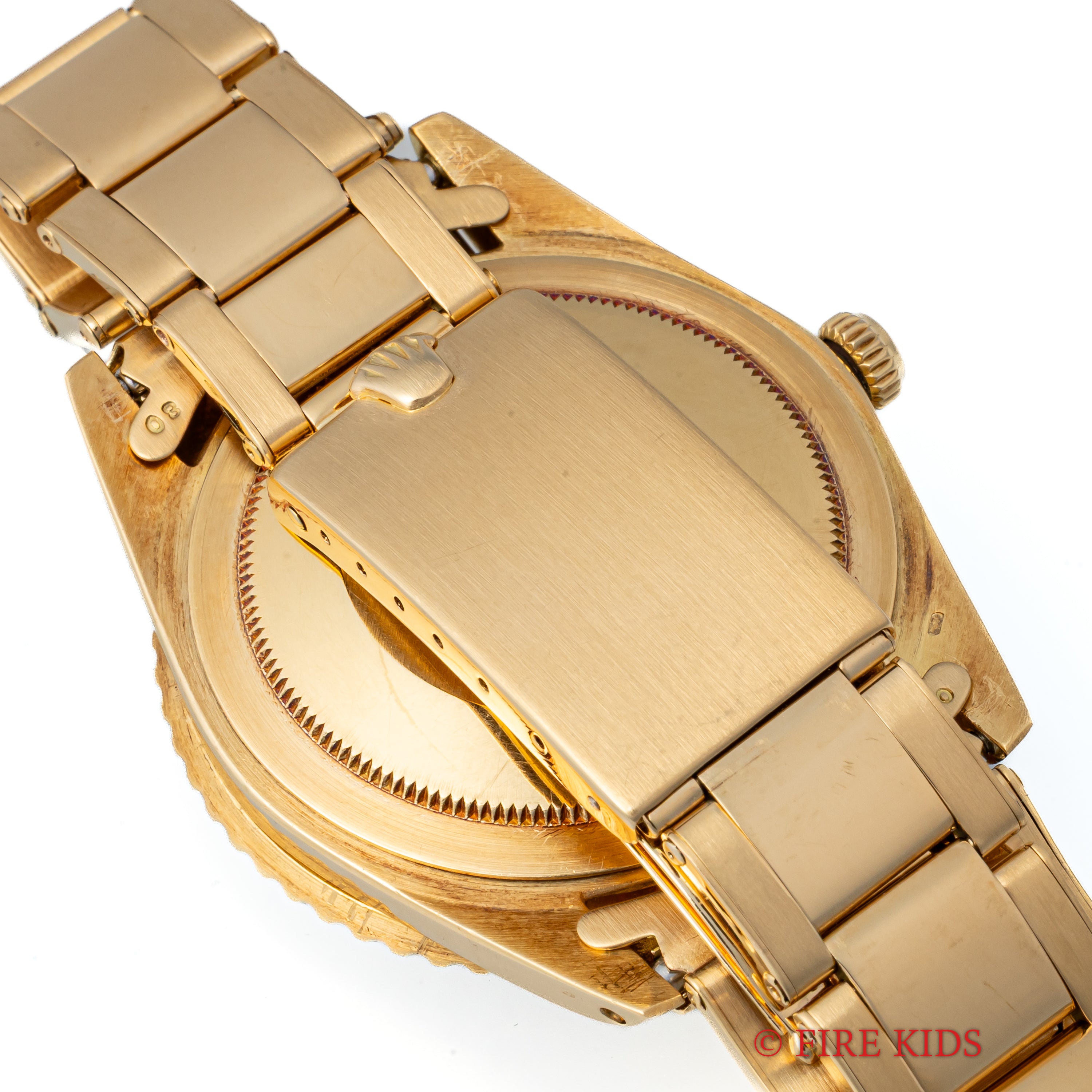 ロレックス 18金無垢GMTマスター Ref.1675 1964年製 ガードレス 茶ツボ ドーフィンハンド 純正金無垢リベットブレス