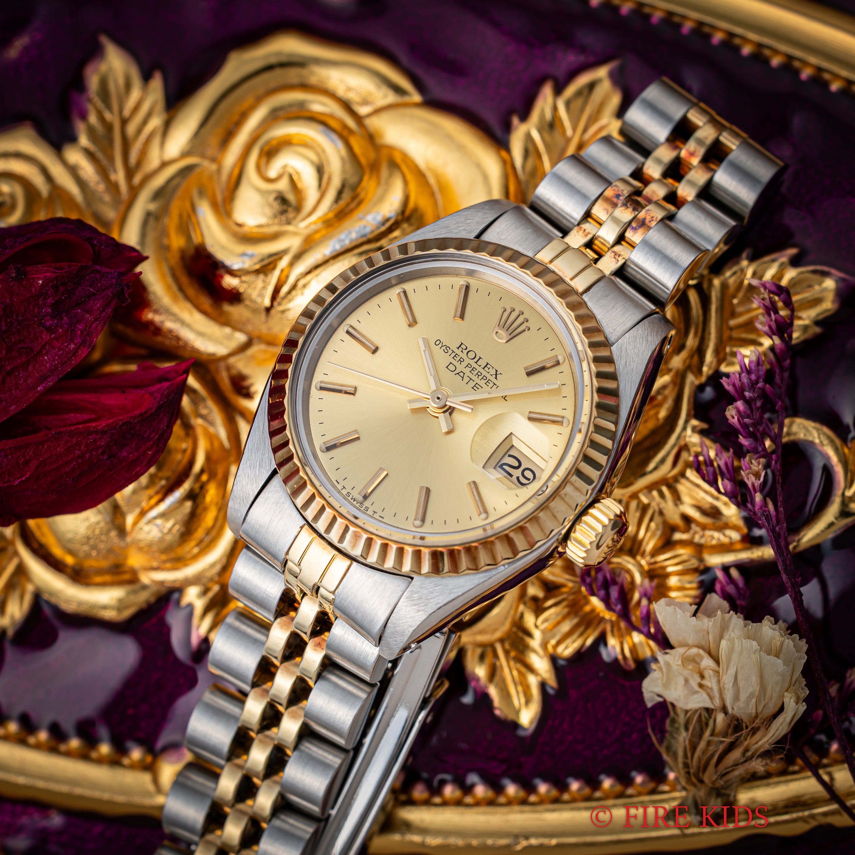 ロレックス オイスターパーペチュアルデイト 1980年製 レディース Ref,6917 自動巻き ギャラ付き