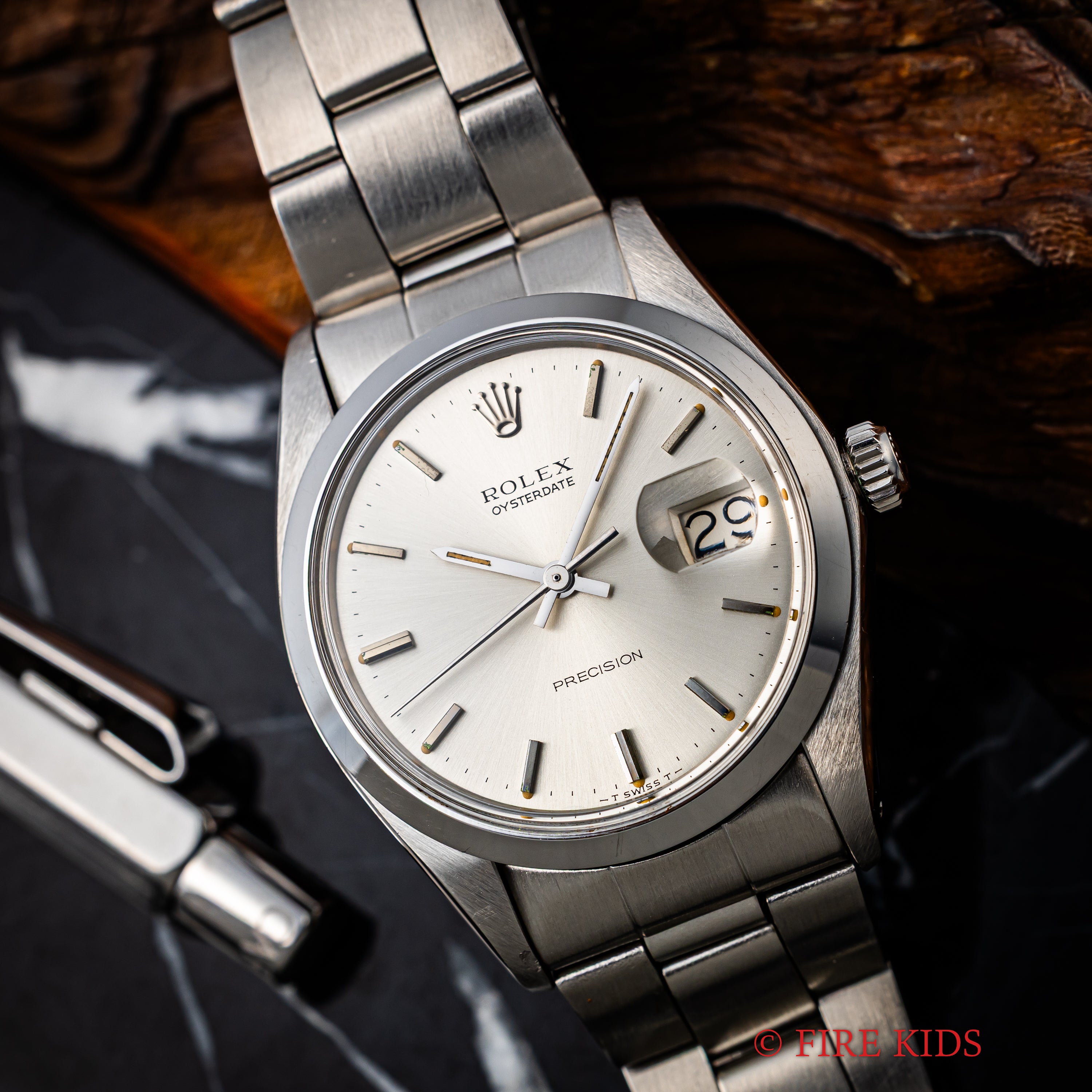 ロレックス オイスターデイト 1973年製 Ref.6694 シルバーダイヤル 手巻 純正巻きブレス