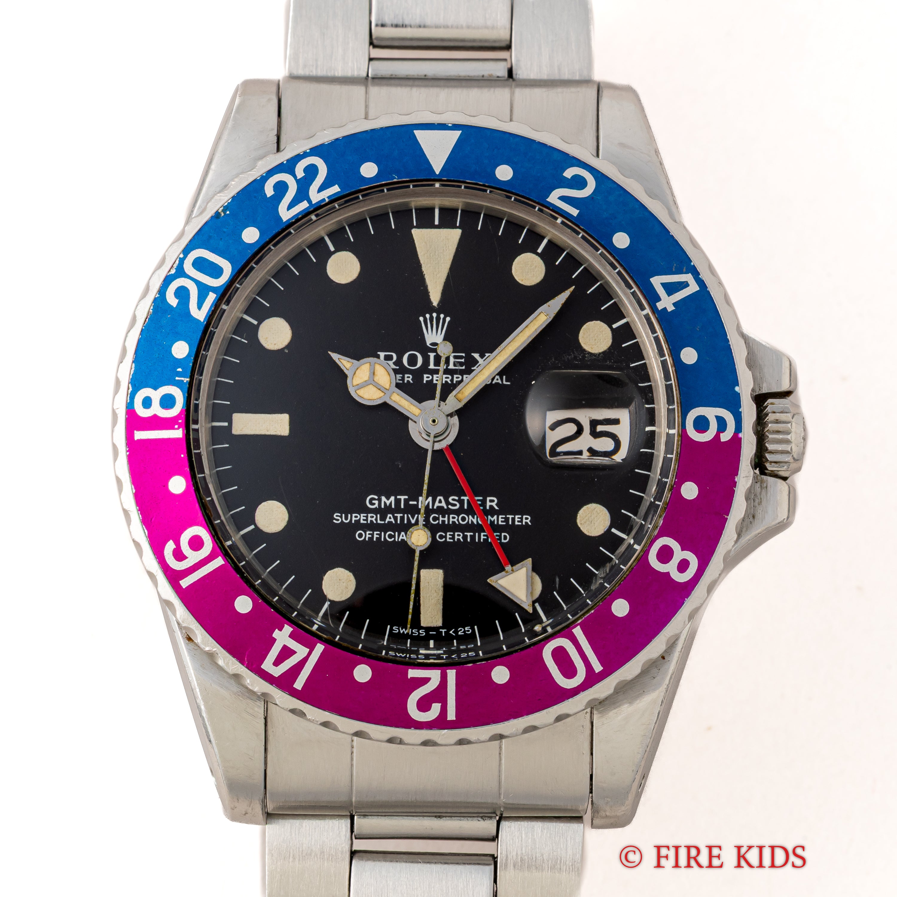 ロレックス GMTマスター ペプシベゼル 1968年製 Ref.1675 ロングEダイヤル フクシアベゼル