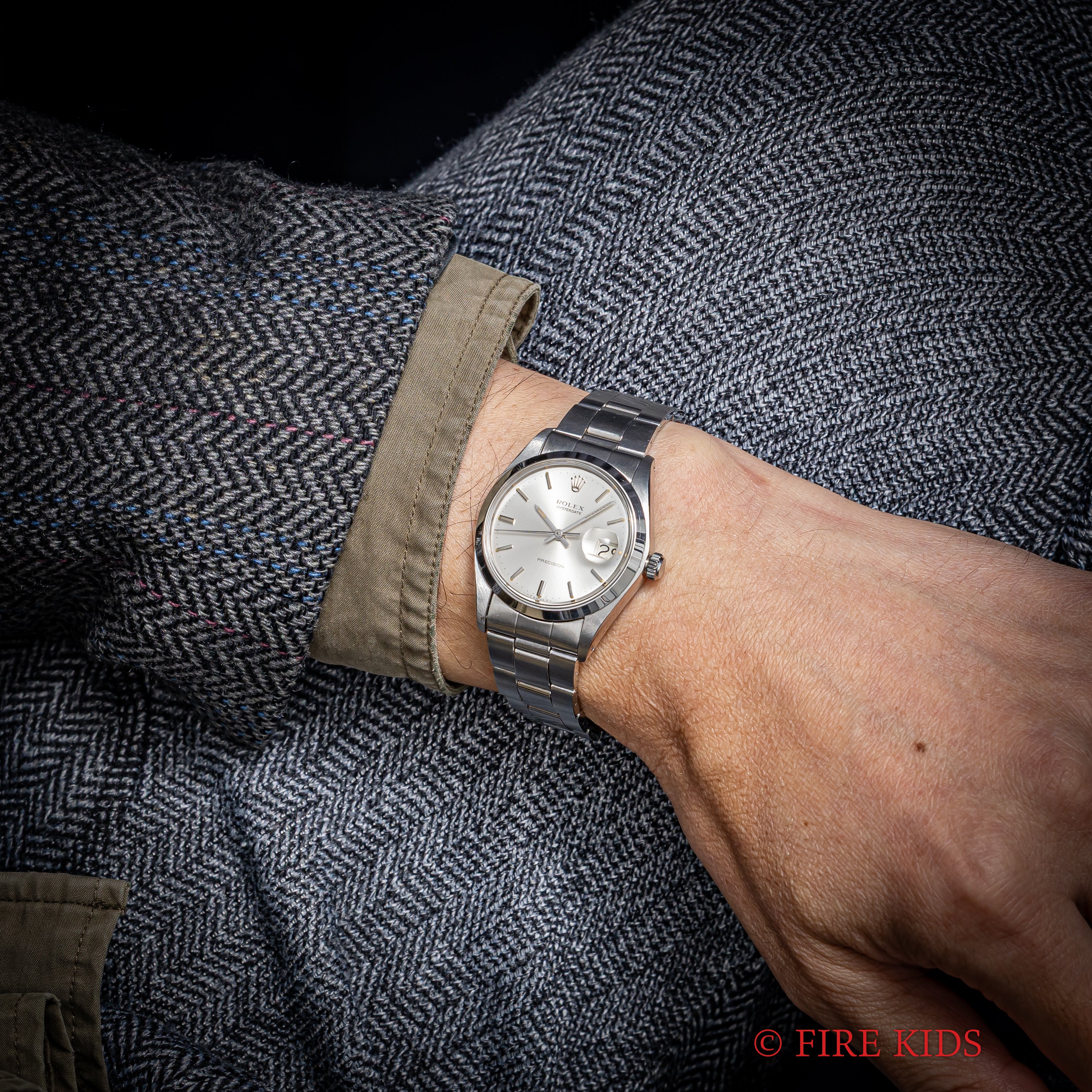 ロレックス オイスターデイト 1973年製 Ref.6694 シルバーダイヤル 手巻 純正巻きブレス