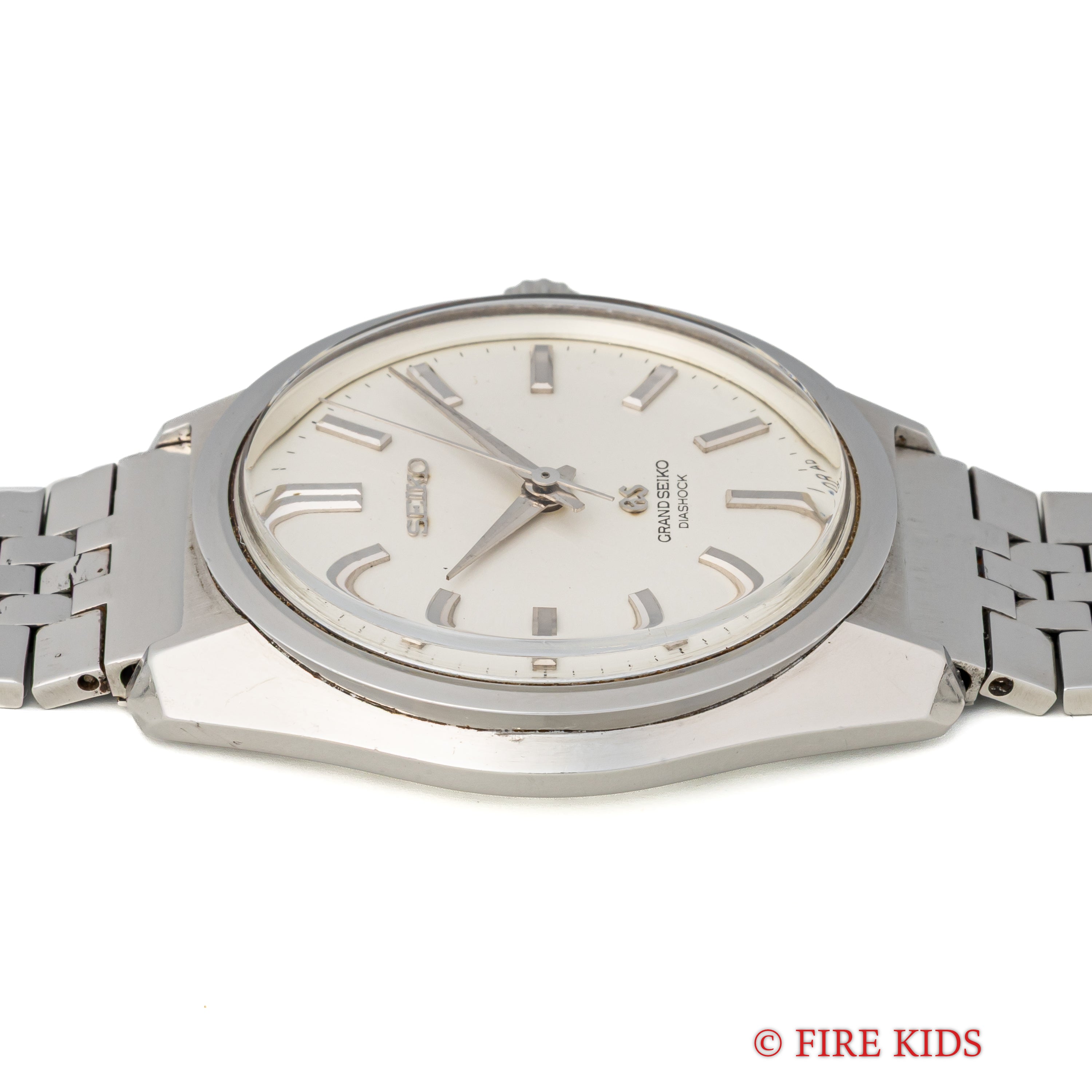 グランドセイコー 手巻き 1967年製 44GS前期 手巻 Ref.4420-9000 GSブレス 箱付 革ベルト尾錠付