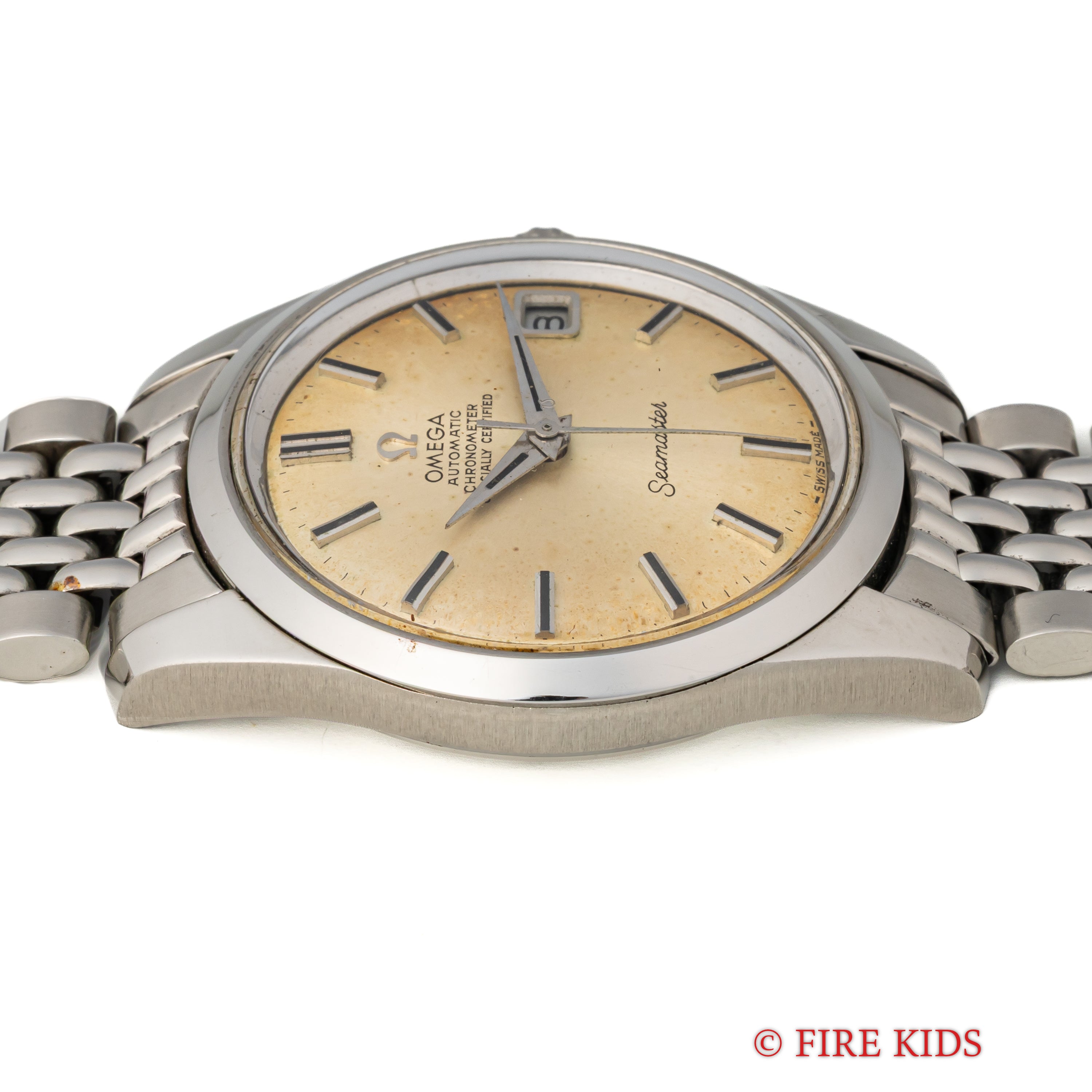 オメガ シーマスター 1971年製 Ref.166.010 自動巻 Cal.564 パティーナダイヤル 純正ライスブレス