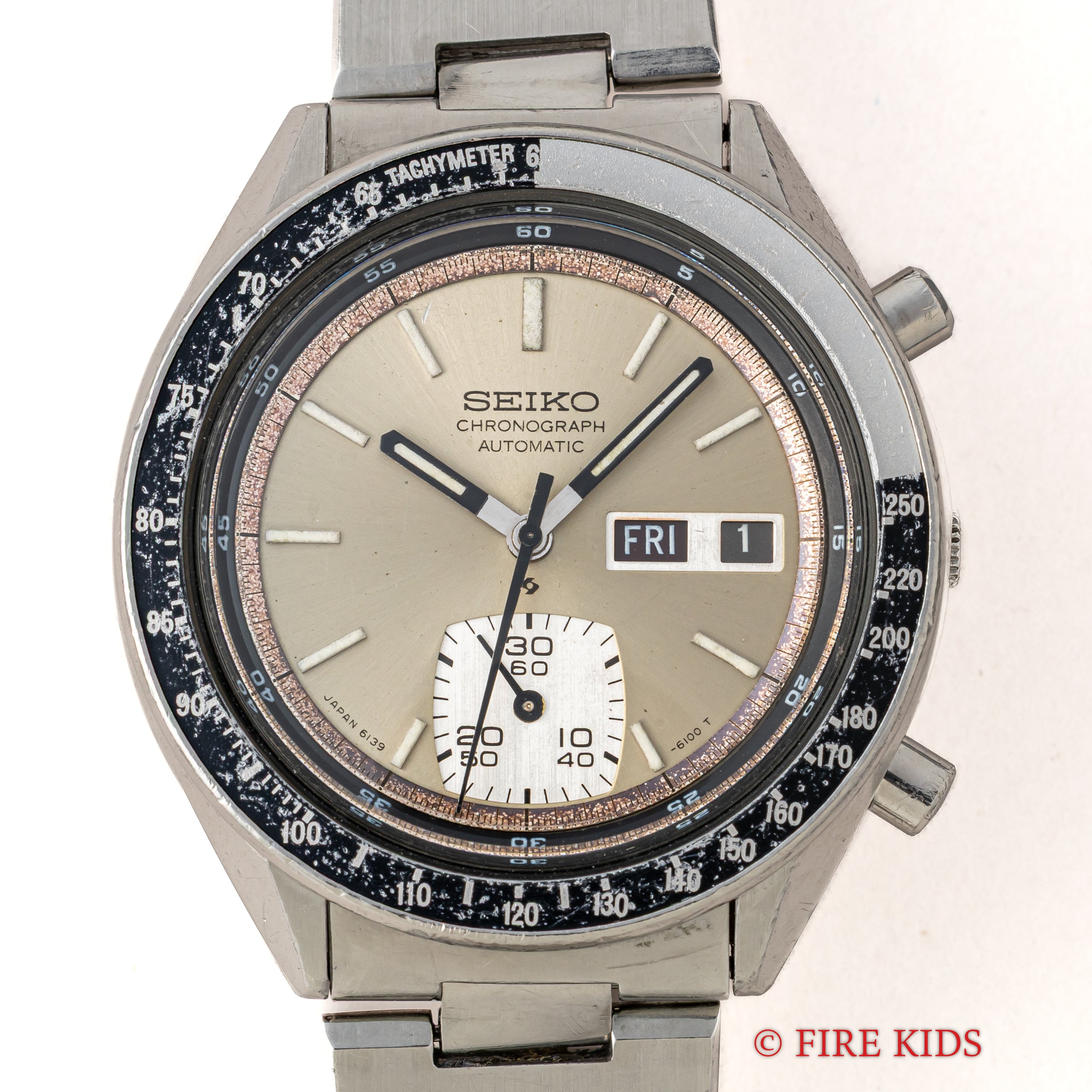 セイコー 5スポーツ スピードタイマー 1966年製 Ref.6139-6040 ゴーストベゼル ブレス付き