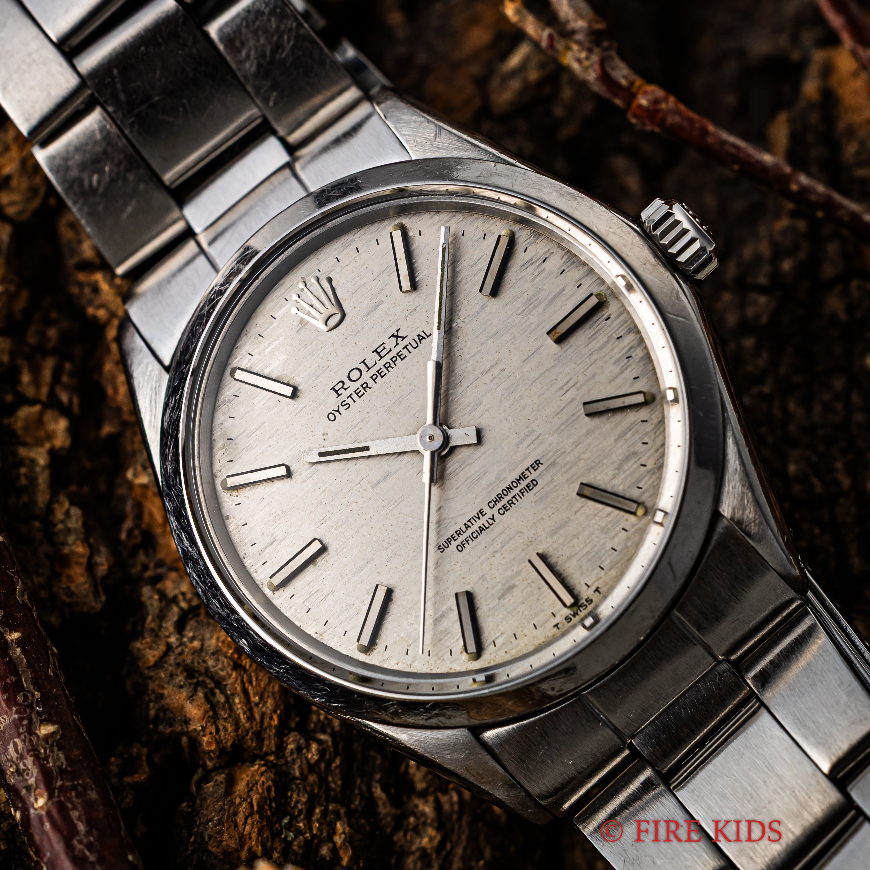 ロレックス オイスターパーペチュアル 1969年製 Ref.1002 シルバーブリックダイヤル