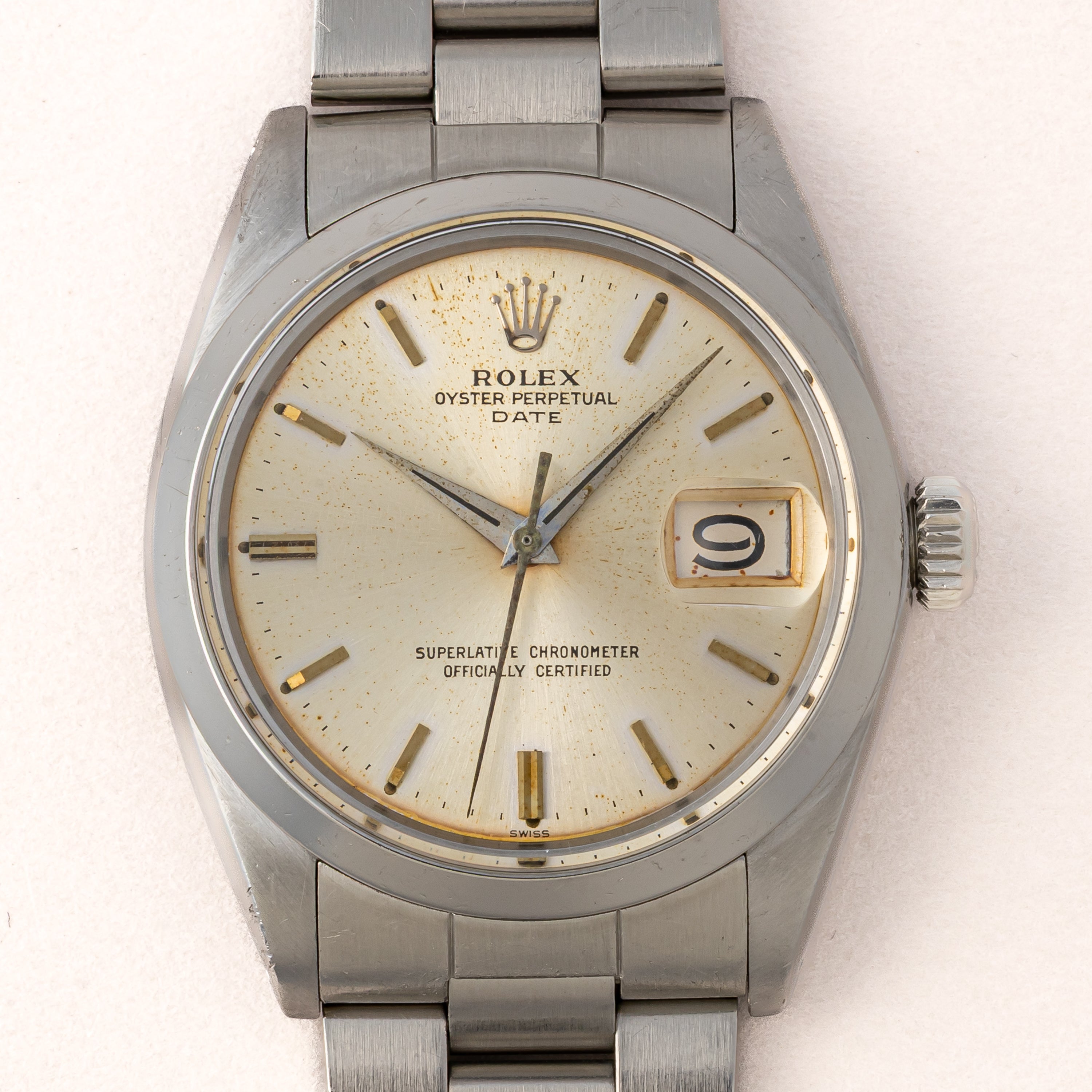 ロレックス 1963年製 オイスターパーペチュアルデイト Ref.1500 シルバーダイヤル