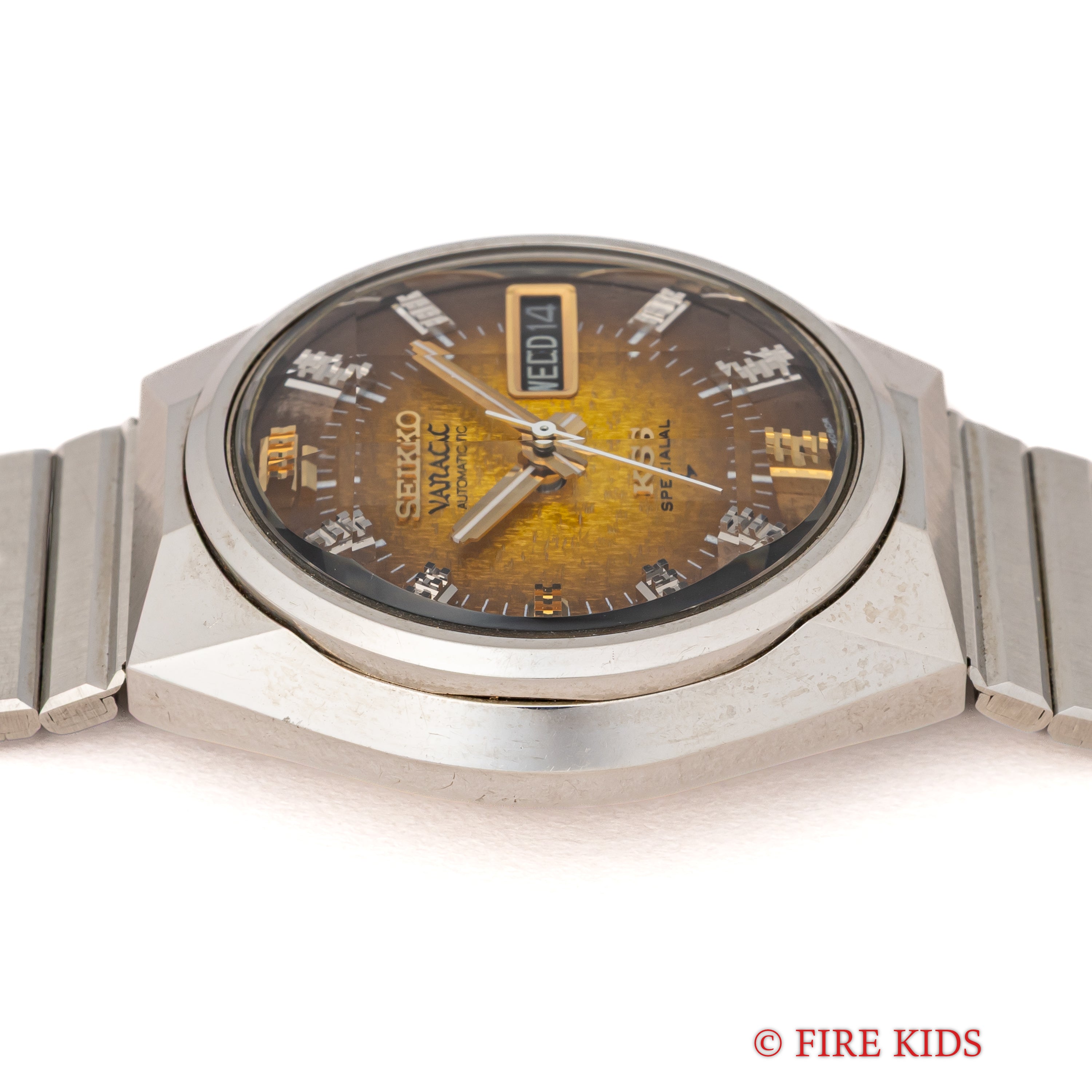 キングセイコー バナック スペシャル 1973年製 Ref.5246-6070 ブラウングラデーションダイヤル カットガラス ハイビート自動巻き タグ付き