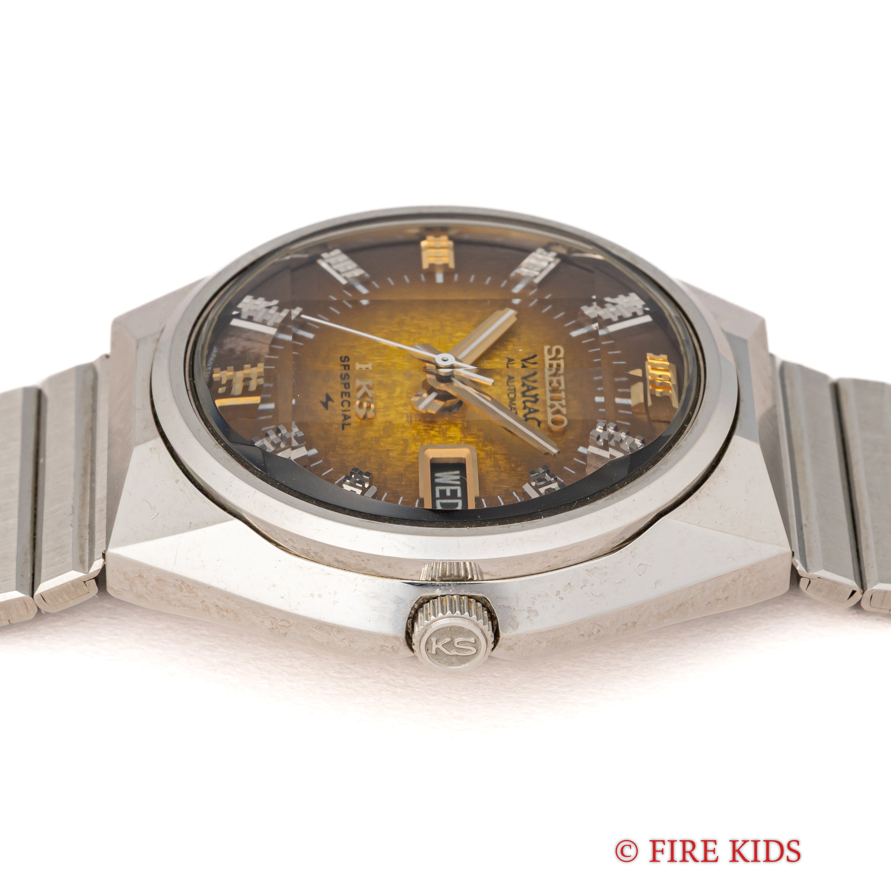 キングセイコー バナック スペシャル 1973年製 Ref.5246-6070 ブラウングラデーションダイヤル カットガラス ハイビート自動巻き タグ付き