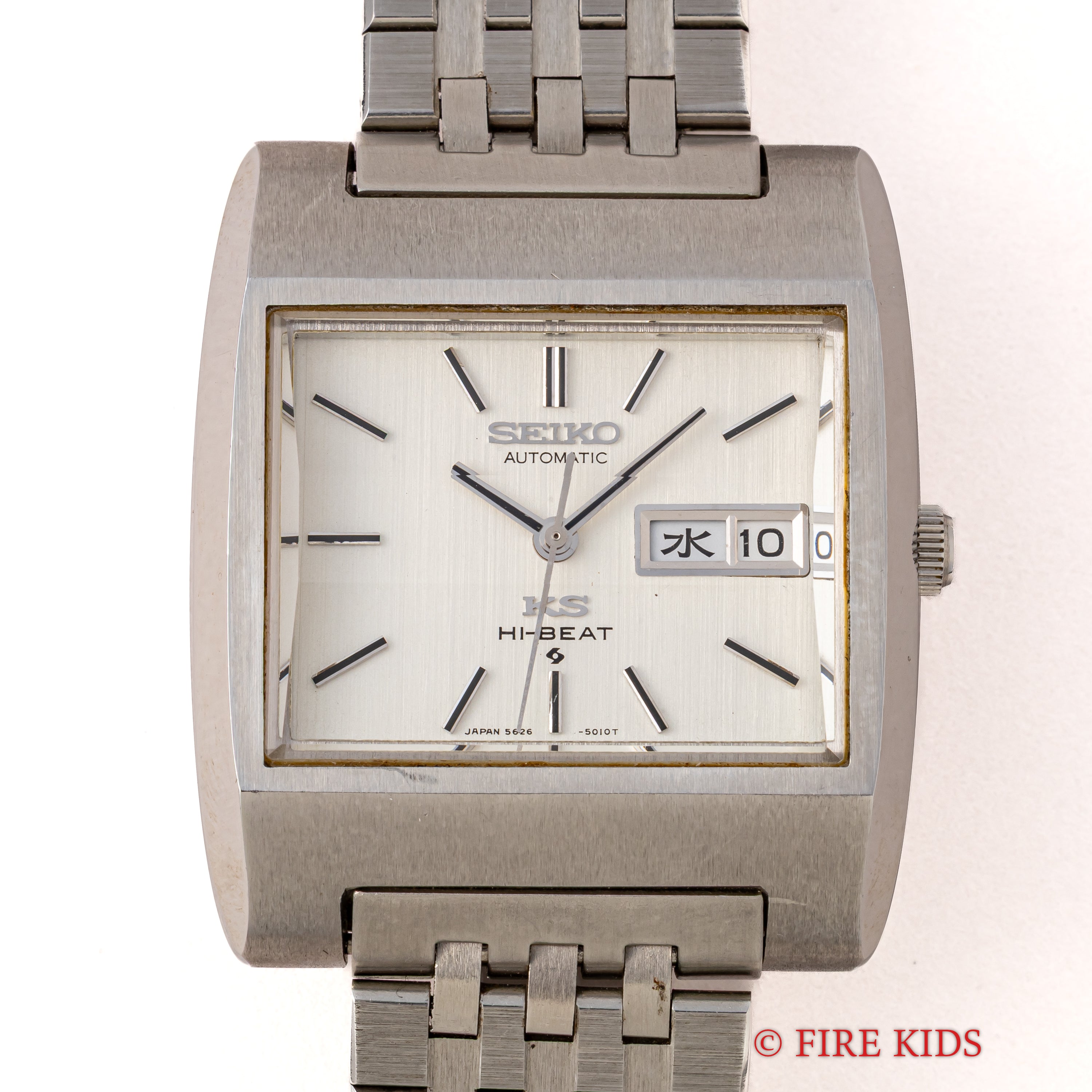 キングセイコー 1971年製 56KS Ref.5626-5010 スクエアモデル カットガラス 純正ブレス