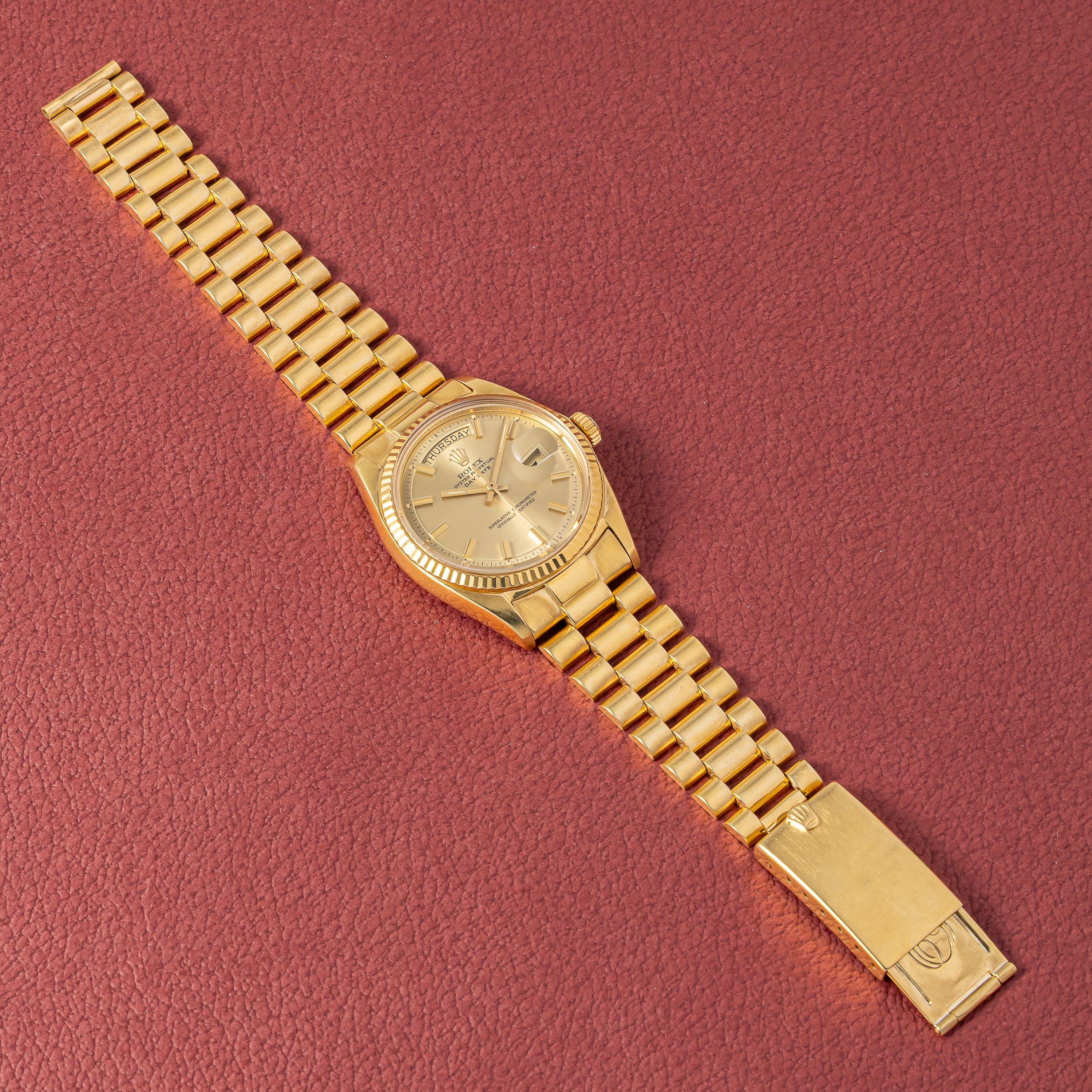 金無垢ロレックス　1803/8デイデイト　プレジデントブレス　2コマ ロレックス デイデイト 1803 YG 18金無垢 / ROLEX Day Date 1803