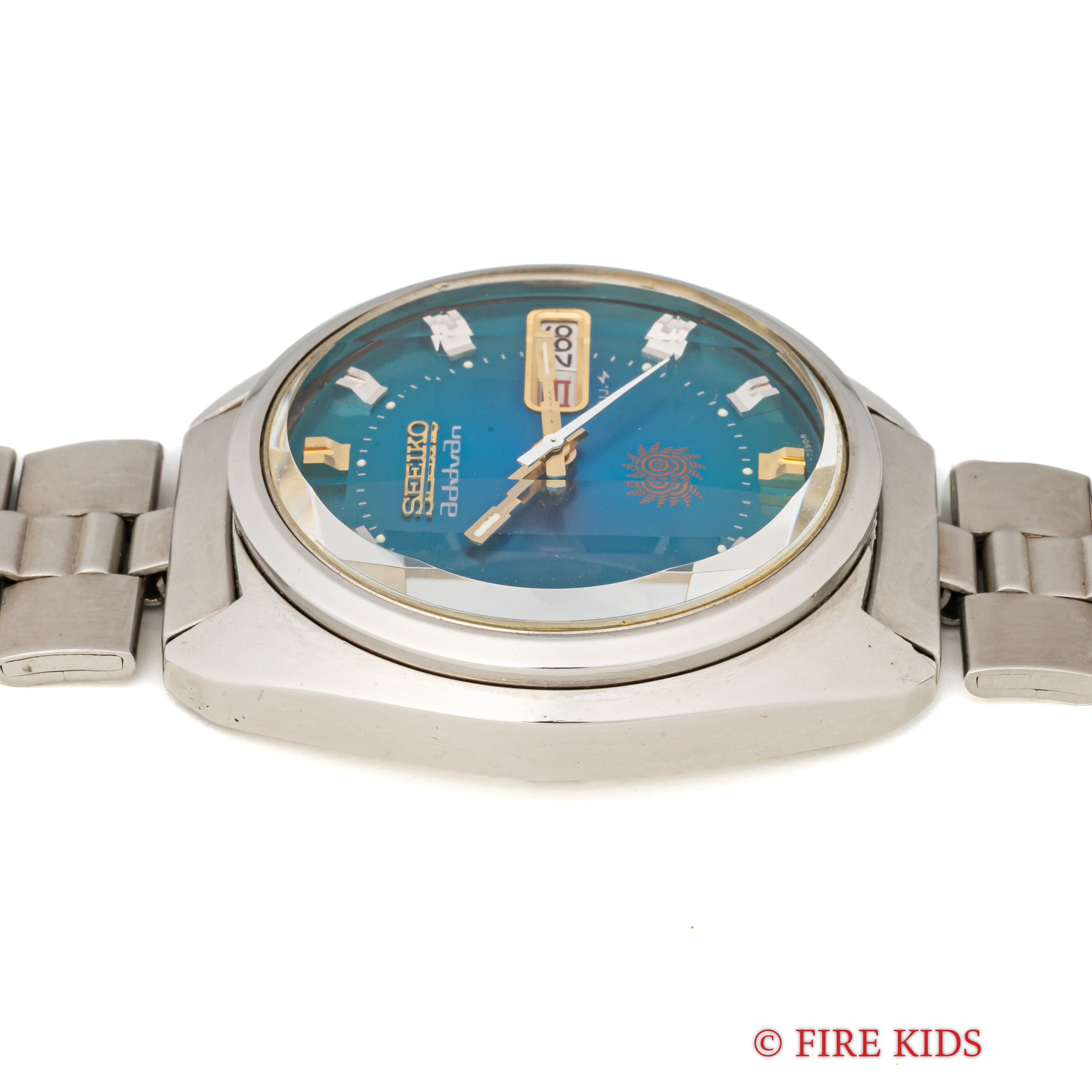 セイコー アドヴァン 1973年製 Ref.7019-7290 デイデイト ブルーグリーンダイヤル カットガラス 純正ブレス