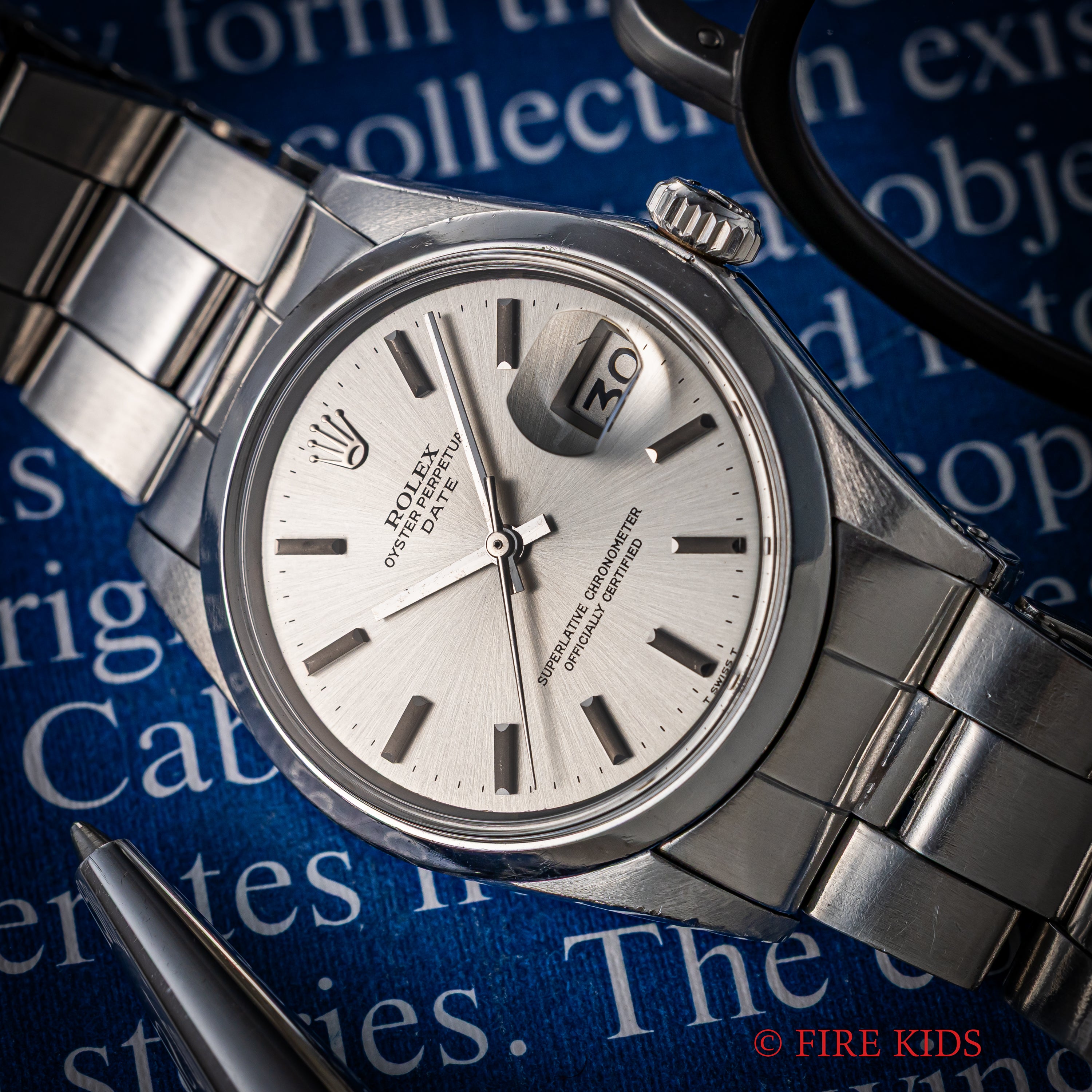 ロレックス 1970年製 オイスターパーペチュアルデイト Ref.1500 シルバーダイヤル 夜光無し