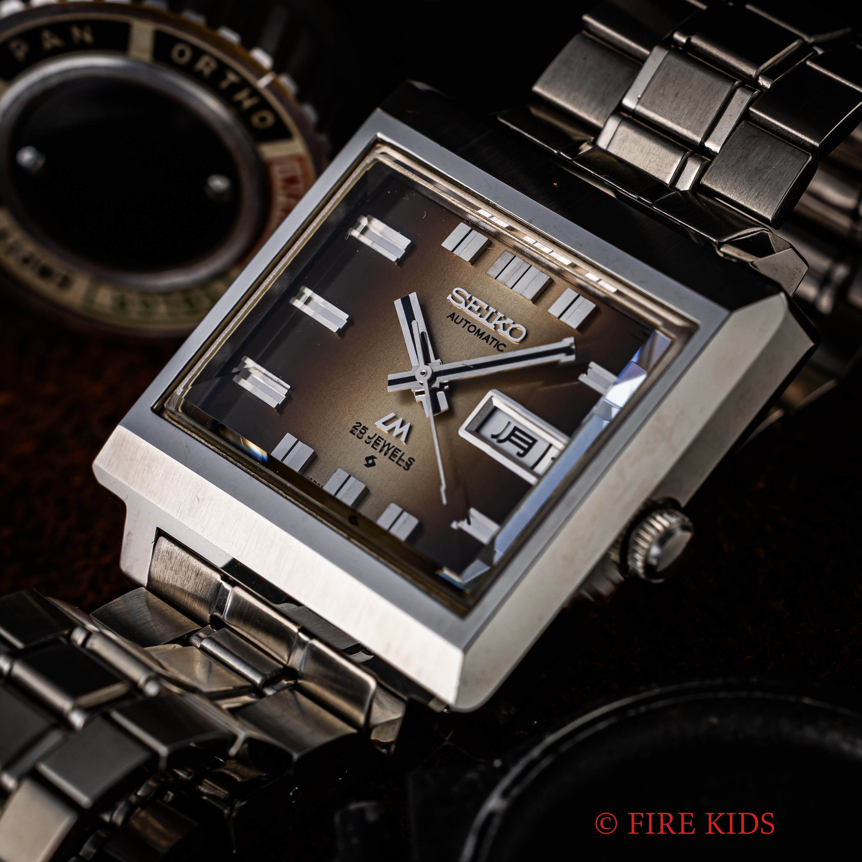 セイコー LM 1972年製 美品 Ref.5606-5080 ブラウングラデーションダイヤル カットガラス 純正ブレス付き タグ付き