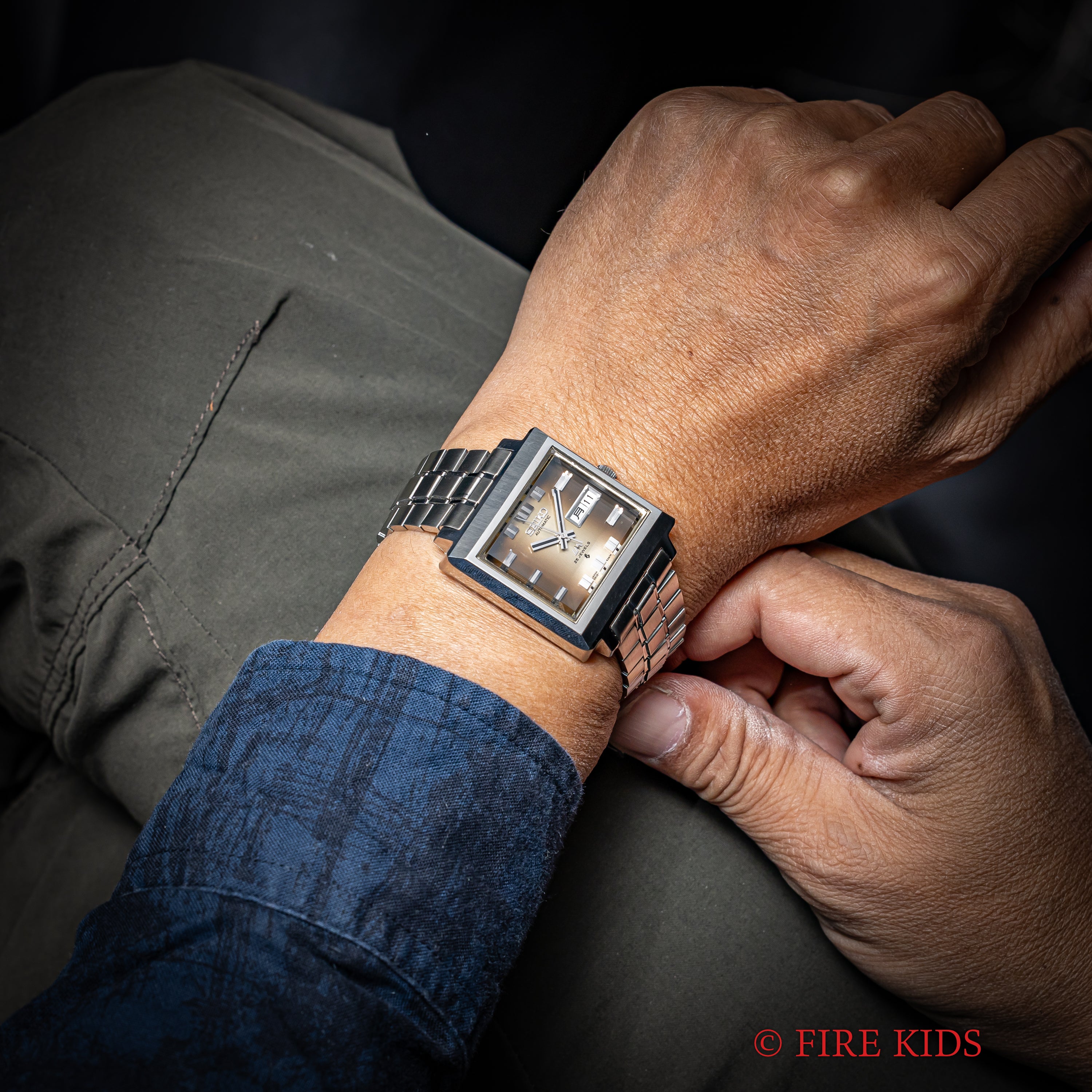 セイコー LM 1972年製 美品 Ref.5606-5080 ブラウングラデーションダイヤル カットガラス 純正ブレス付き タグ付き