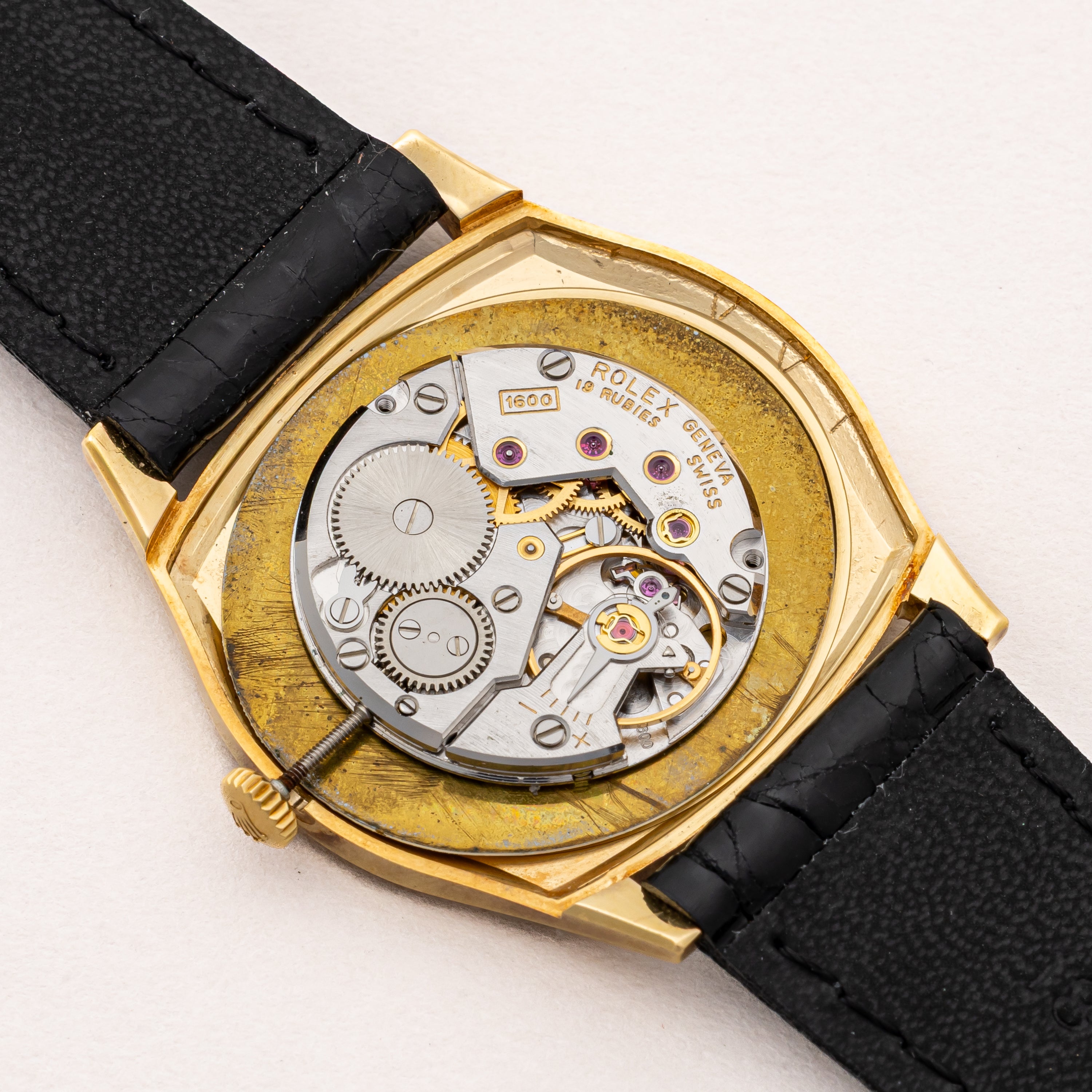 ロレックス チェリーニ 1972年製 Ref.3806 18金無垢 ホワイトローマンダイヤル 純正GF尾錠付き