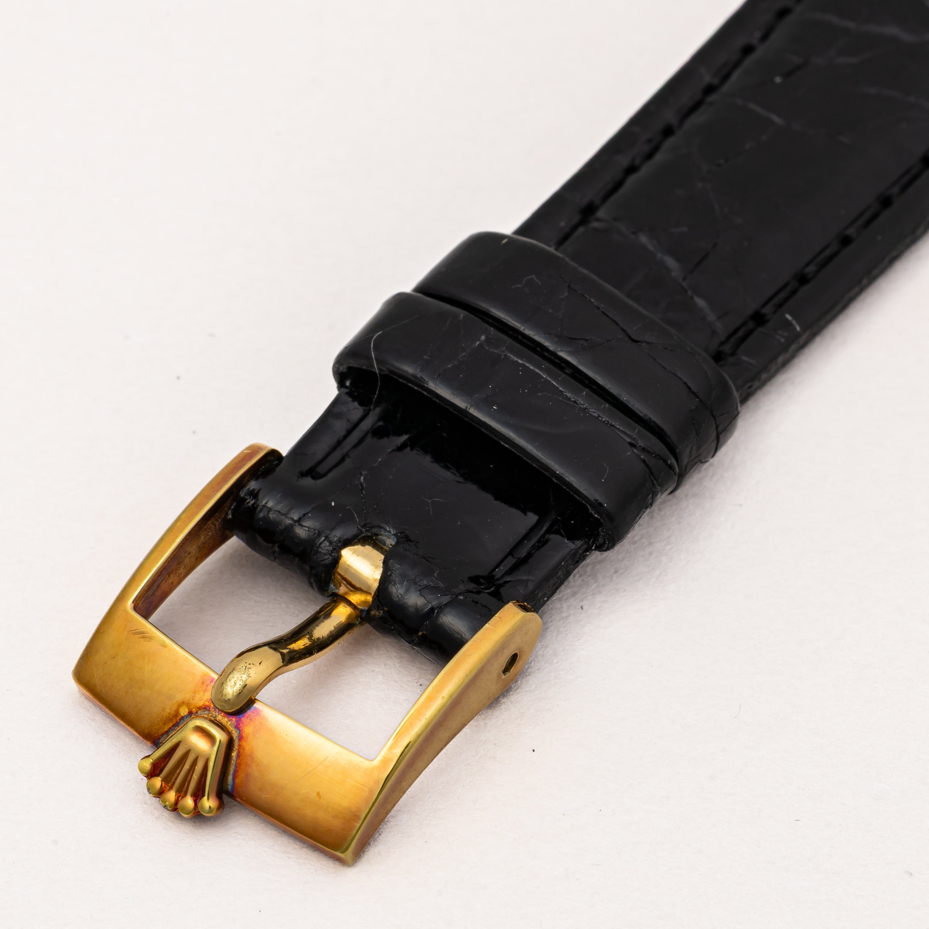 ロレックス チェリーニ 1972年製 Ref.3806 18金無垢 ホワイトローマンダイヤル 純正GF尾錠付き