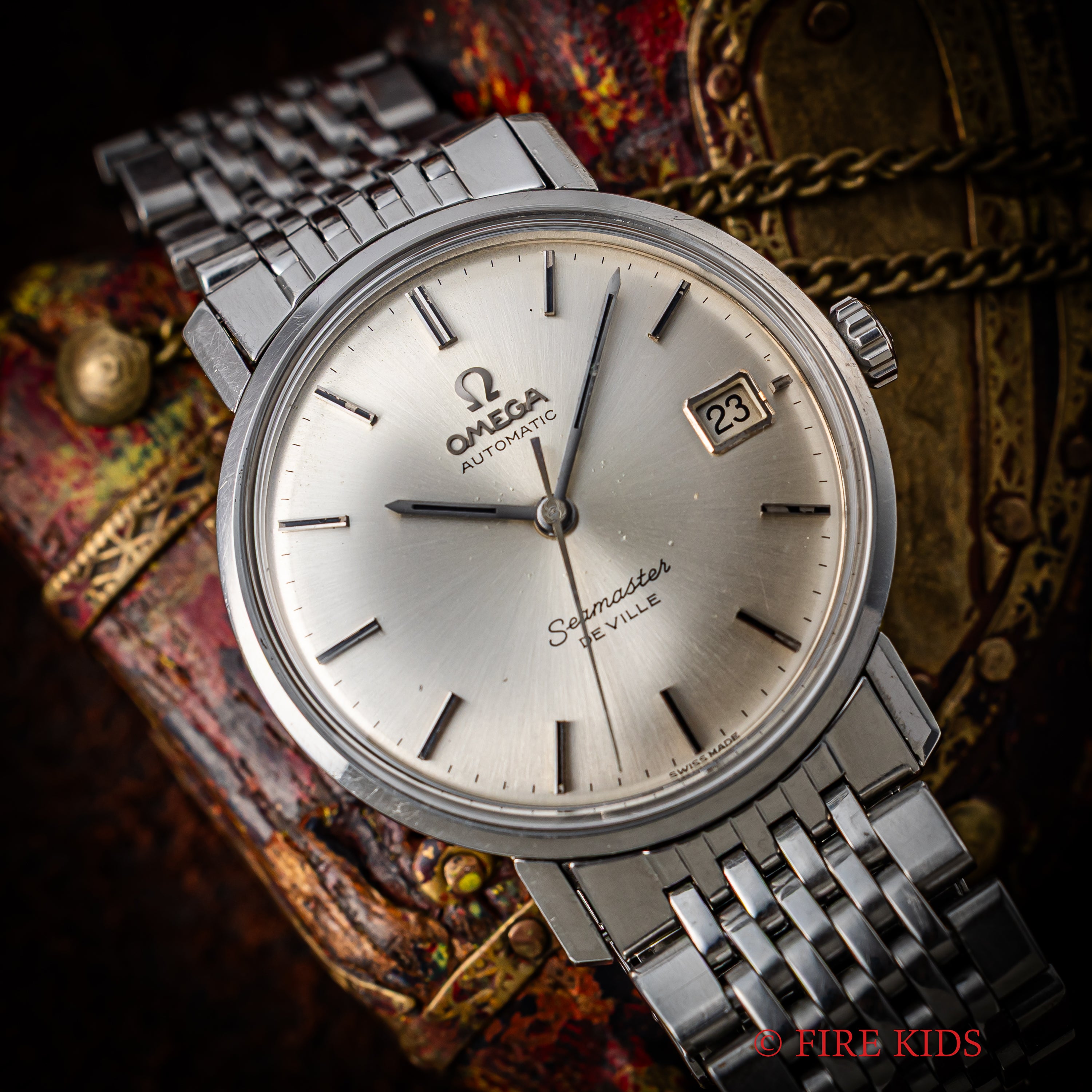 オメガ シーマスター デ・ヴィル 1966年製 自動巻 cal.565 純正ブレス付き