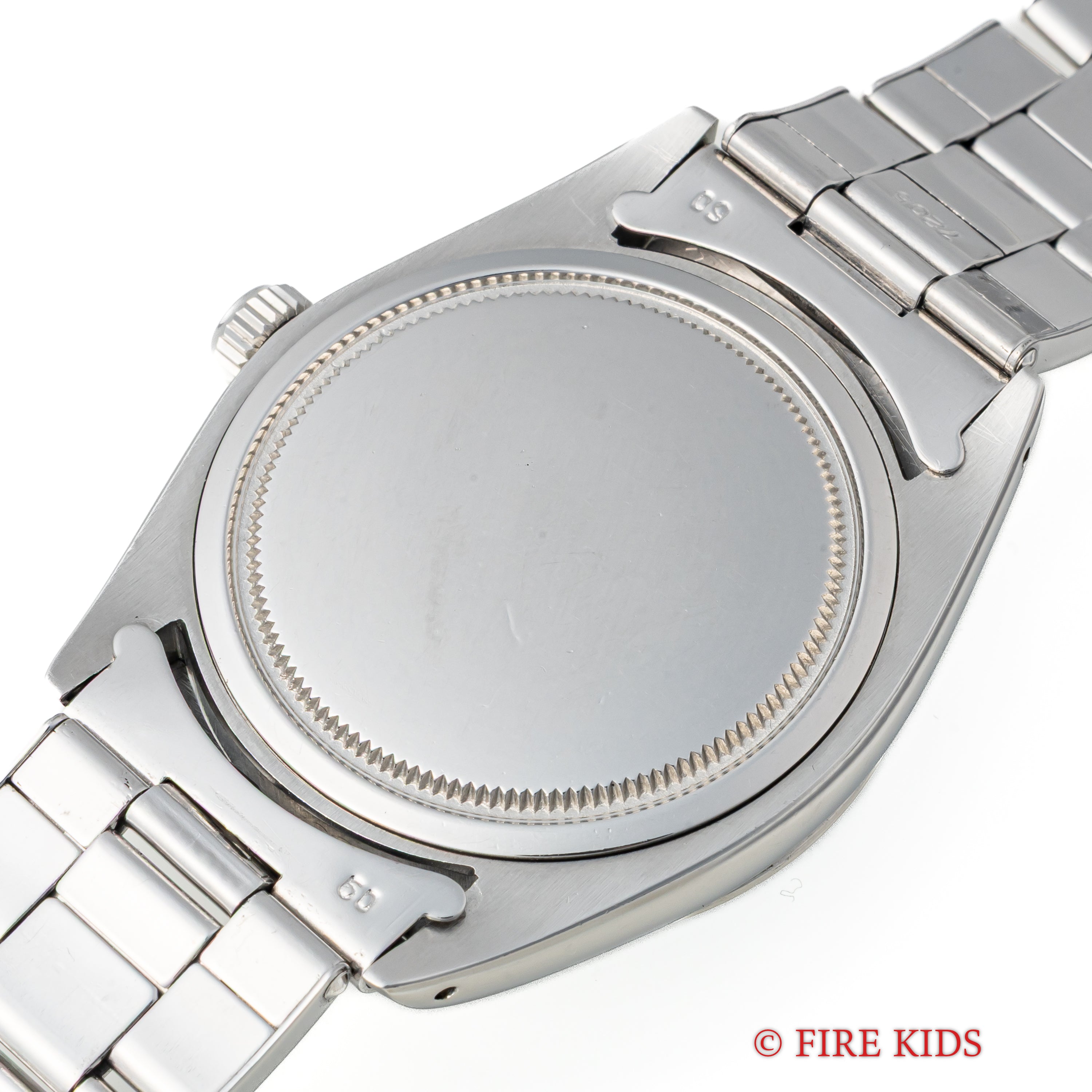 ロレックス オイスターデイト 1966年製 Ref.6694 手巻 ブラックギルトダイヤル ドーム風防 純正リベット