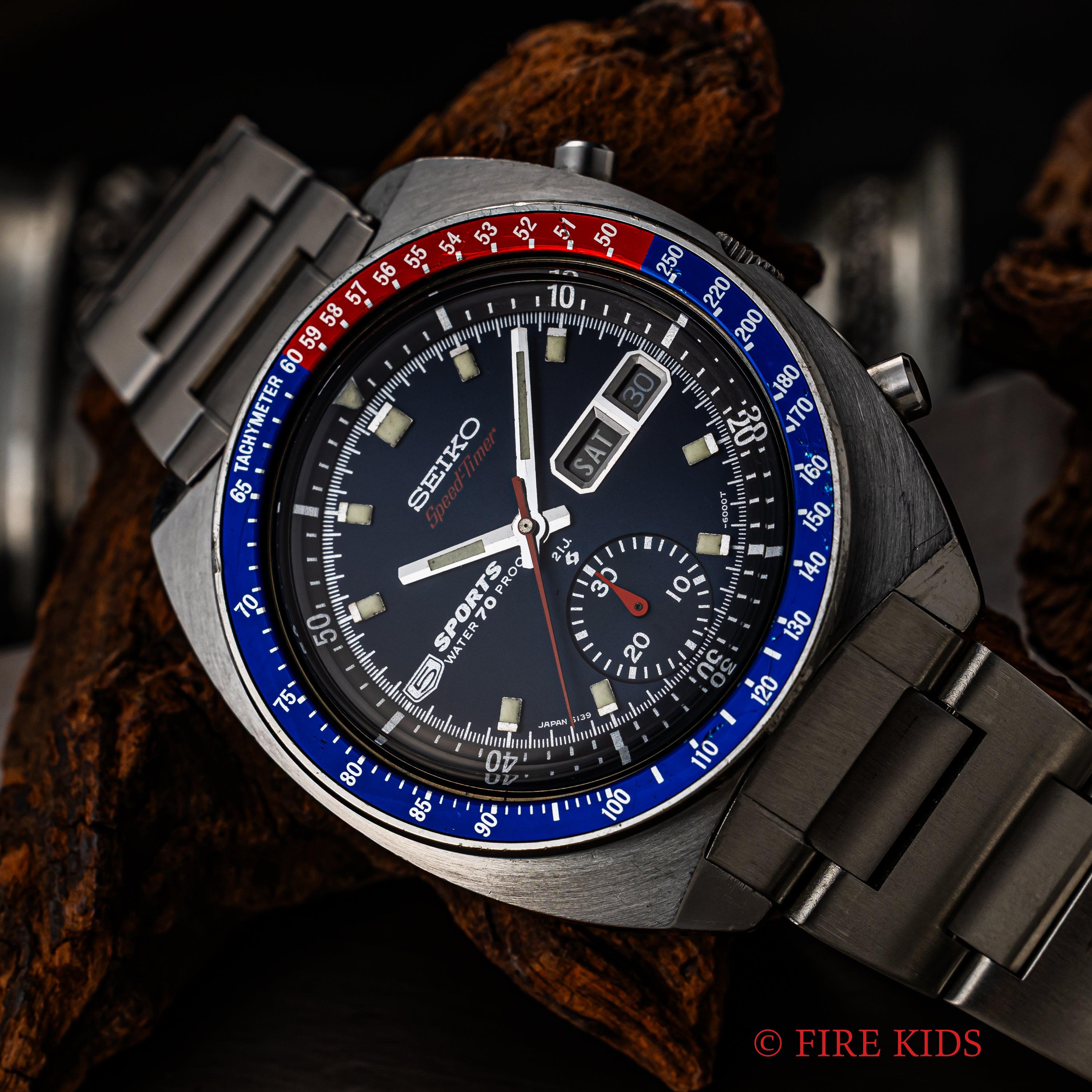 セイコー 1969年製 5スポーツ スピードタイマー Ref.6139-6000 クロノグラフ 箱、タグ、取扱説明書付き