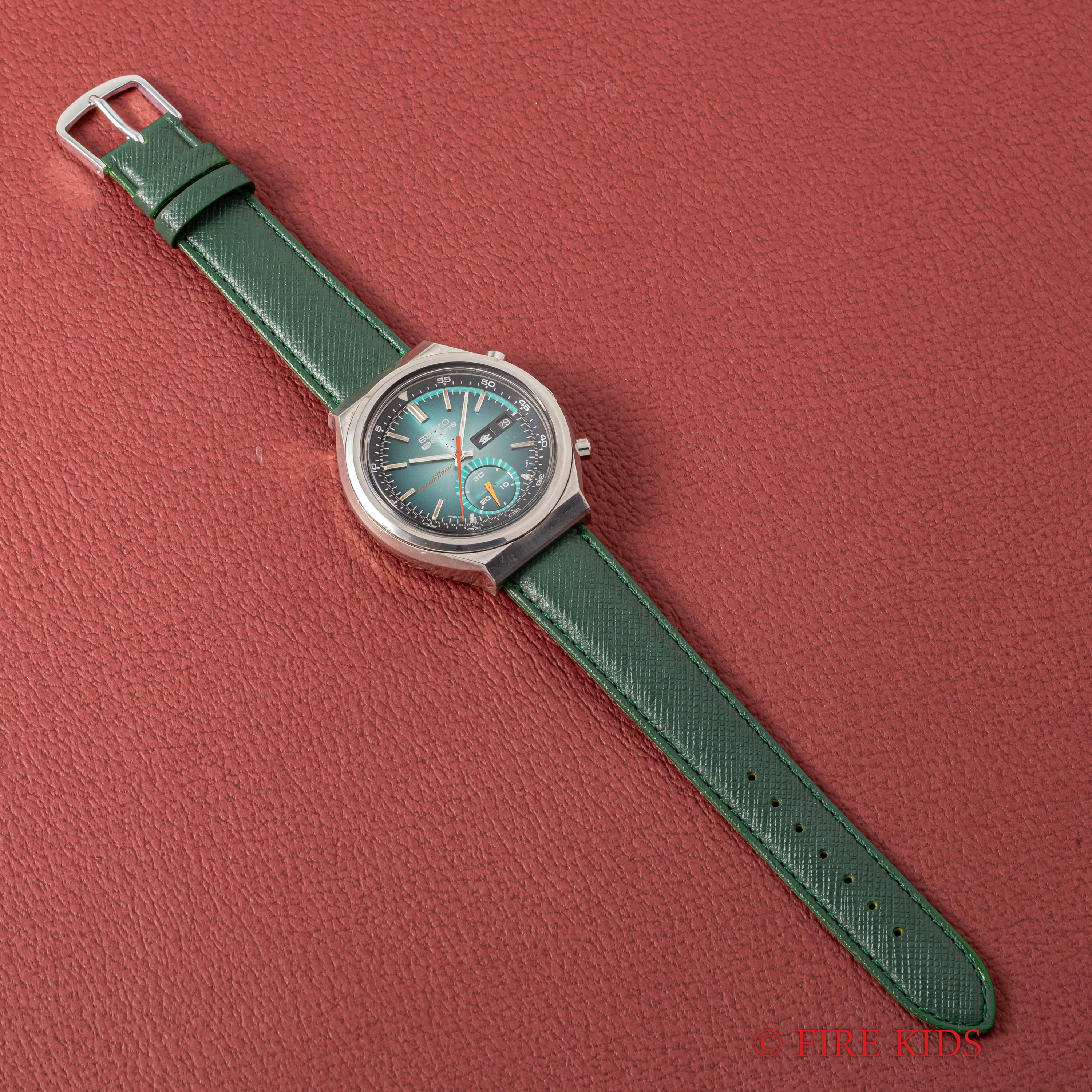 セイコー 5スポーツ 1974年製 Ref.6139-7060 自動巻クロノグラフ グリーンダイヤル インナー回転ベゼル