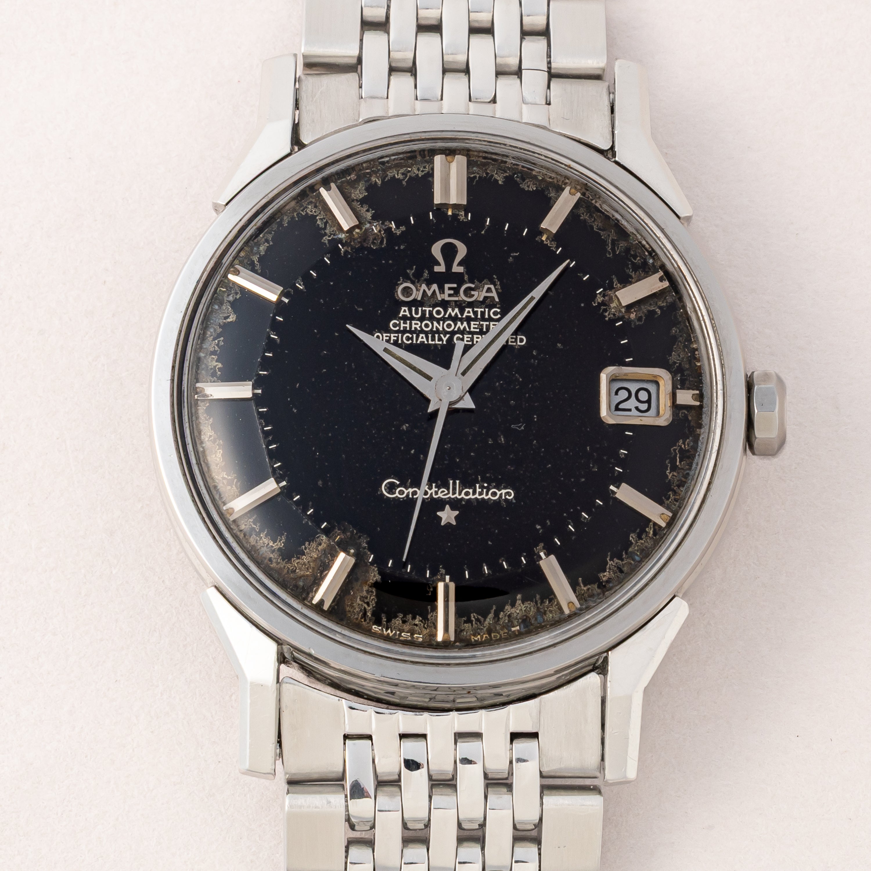オメガ コンステレーション12角 1967年製 Ref.168.005 ブラックミラーダイヤル 箱付き
