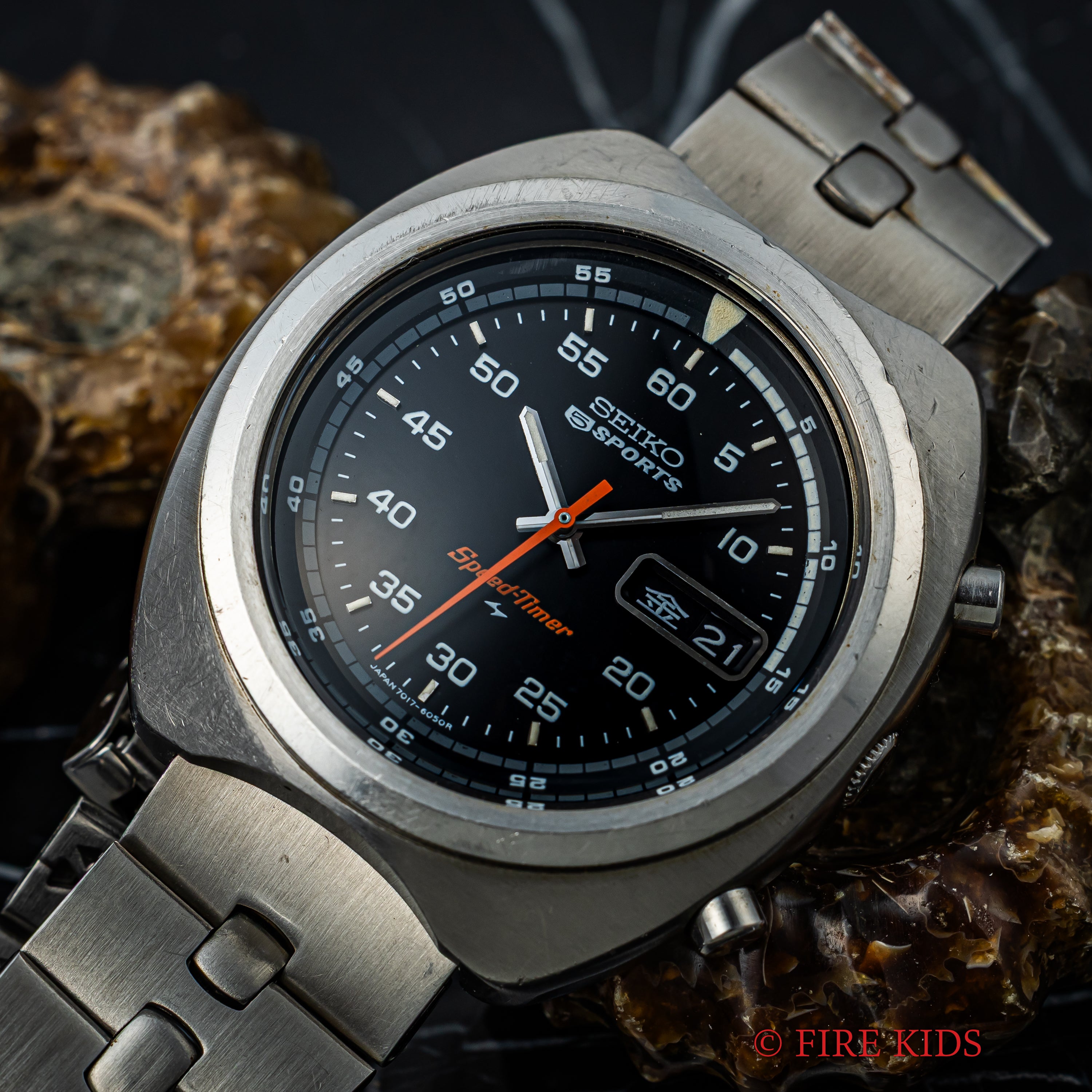 セイコー 5スポーツ スピードタイマー 1971年製 Ref.7017-6040 自動巻クロノグラフ 純正ブレス