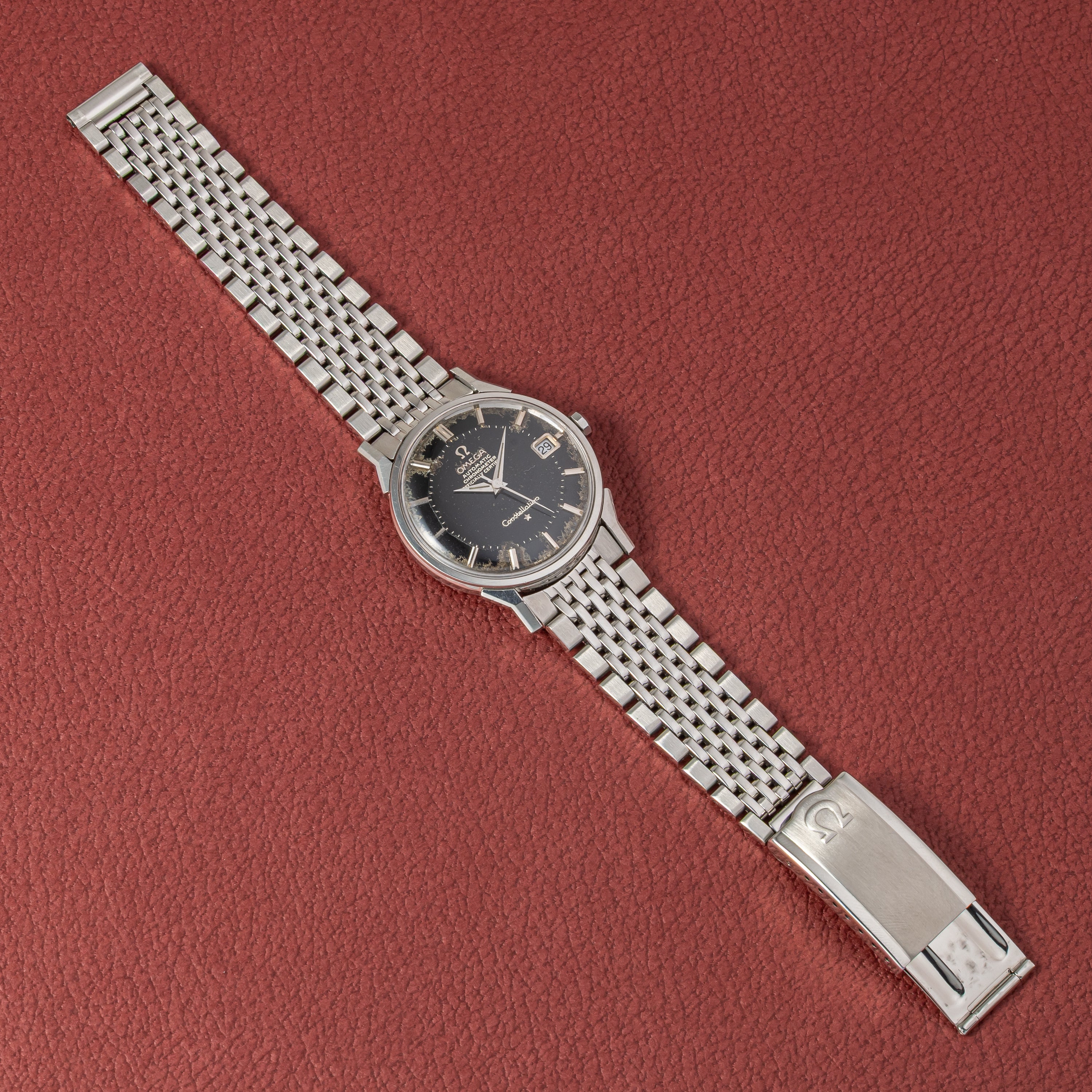 オメガ コンステレーション12角 1967年製 Ref.168.005 ブラックミラーダイヤル 箱付き