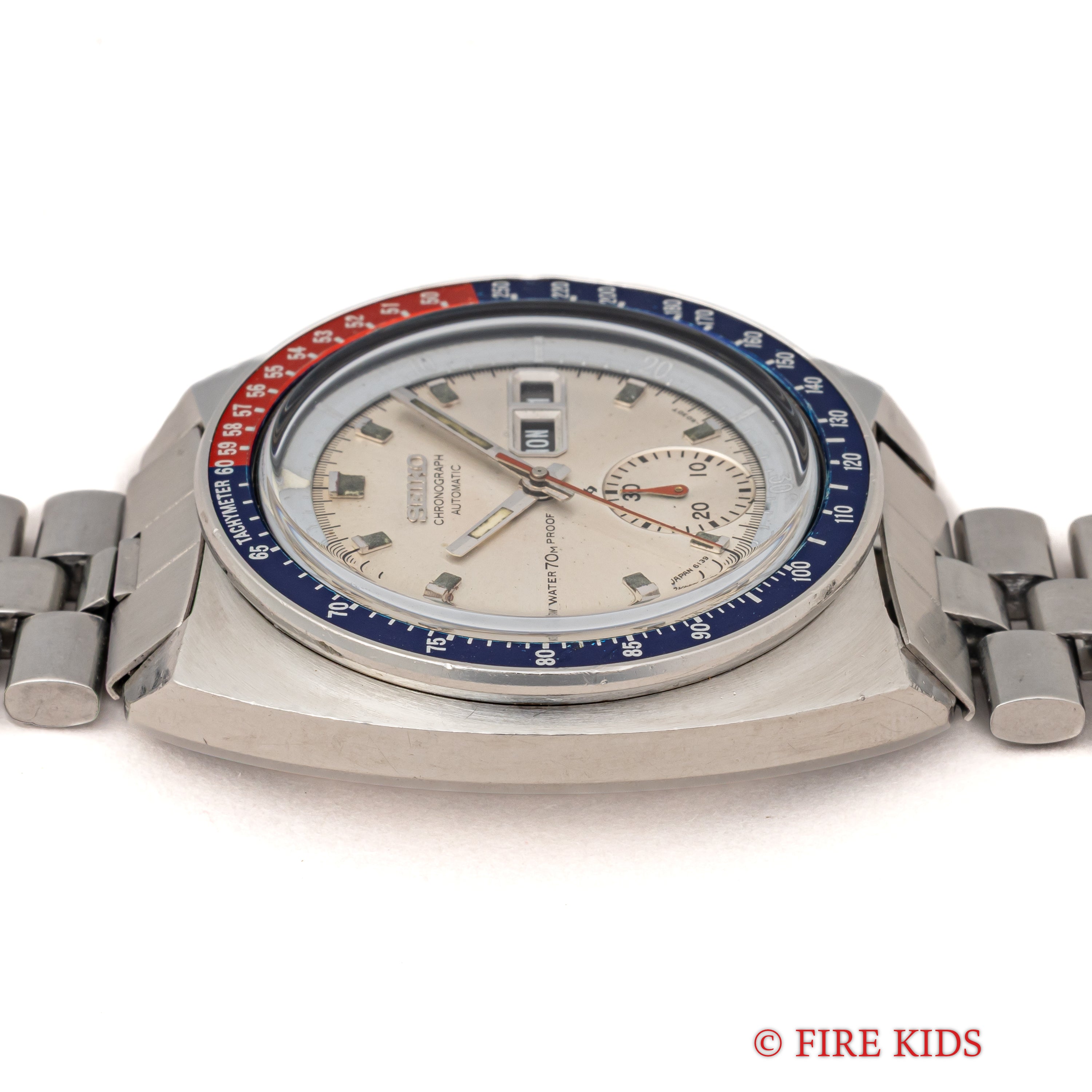 セイコー Ref.6139-6000 “ポーグ” シルバーダイヤル 自動巻クロノグラフ 純正ブレス付 1969年製
