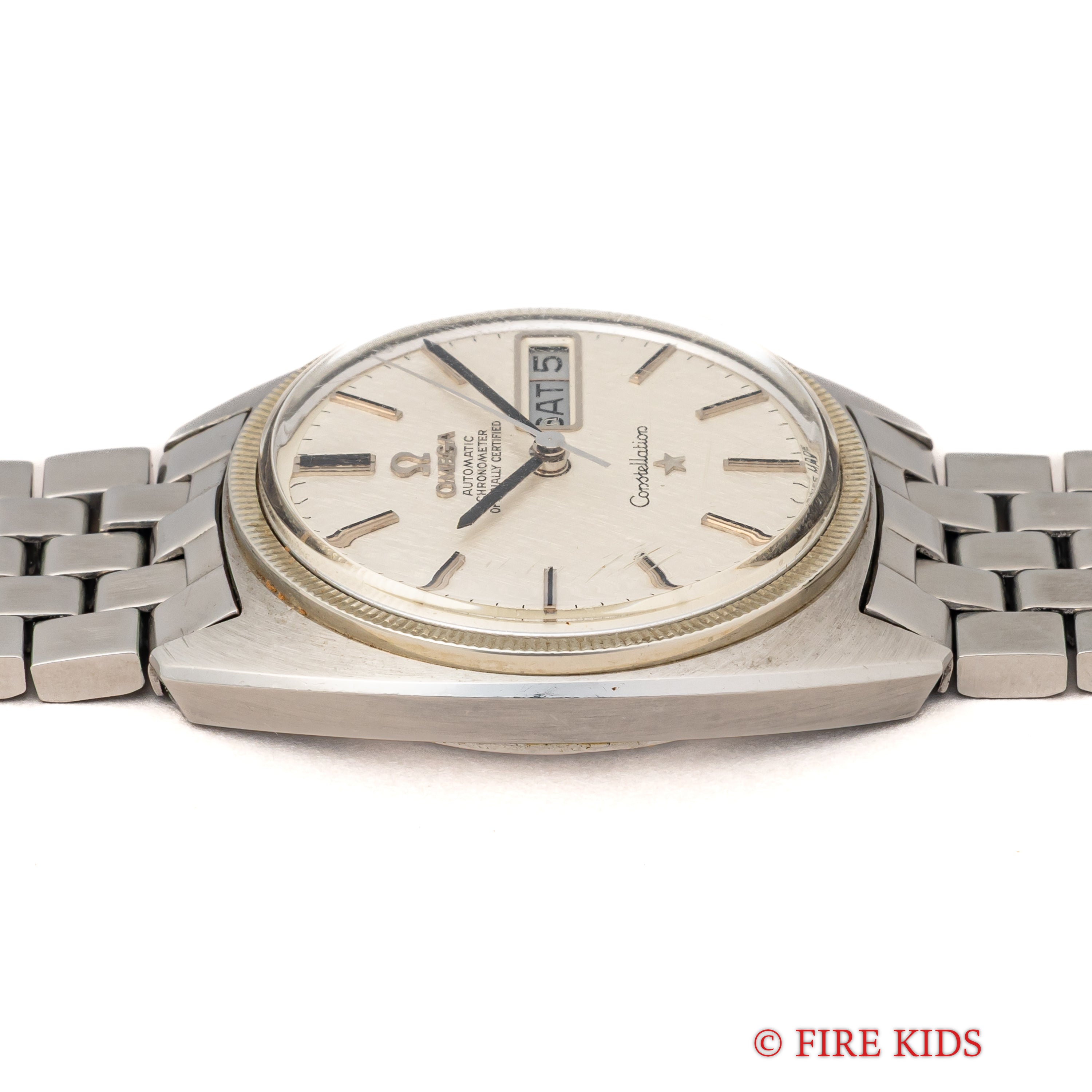 オメガ コンステレーション ジェンタ 1968年製 Ref.ST168029 リネンダイヤル 純正ブレス WGコインエッジベゼル