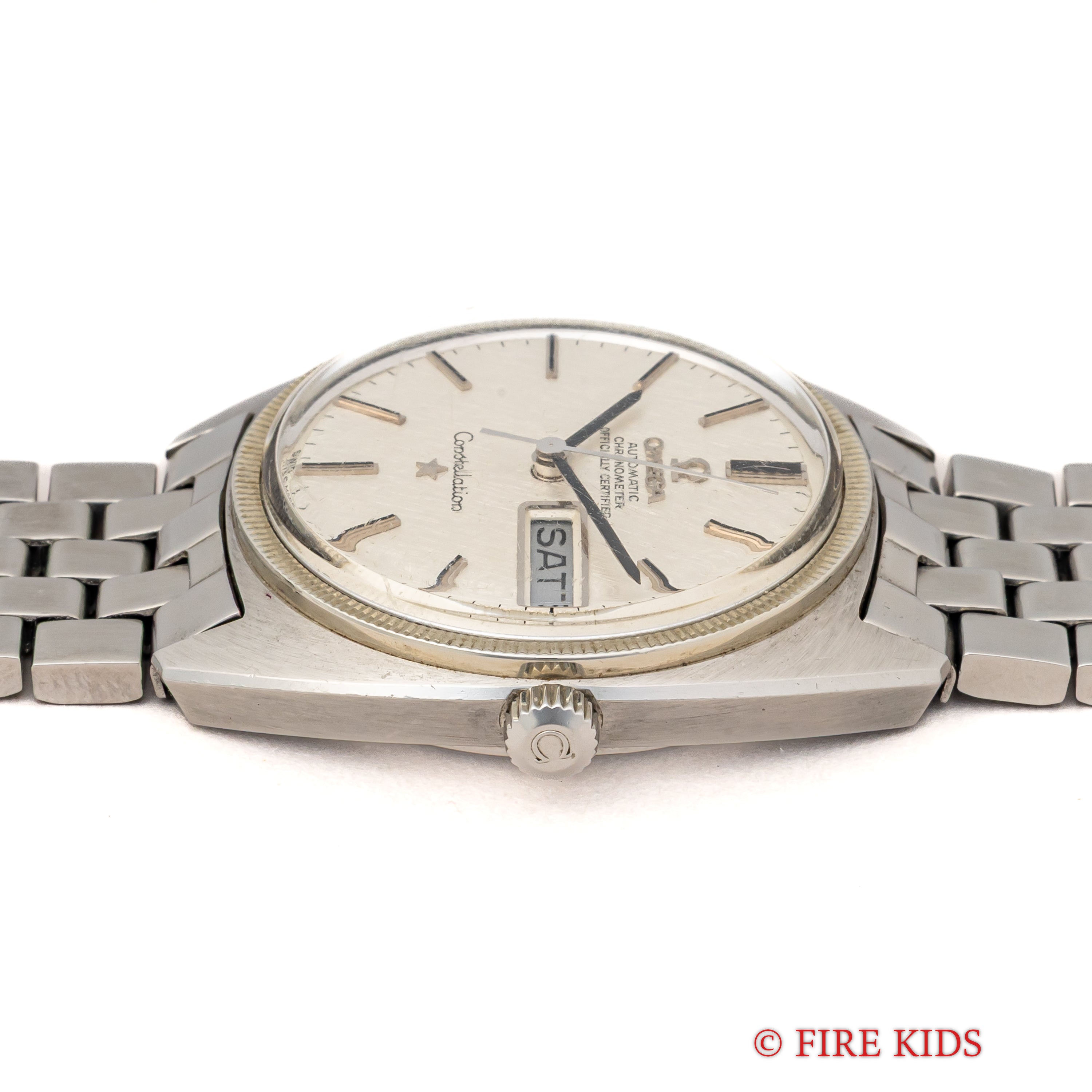 オメガ コンステレーション ジェンタ 1968年製 Ref.ST168029 リネンダイヤル 純正ブレス WGコインエッジベゼル