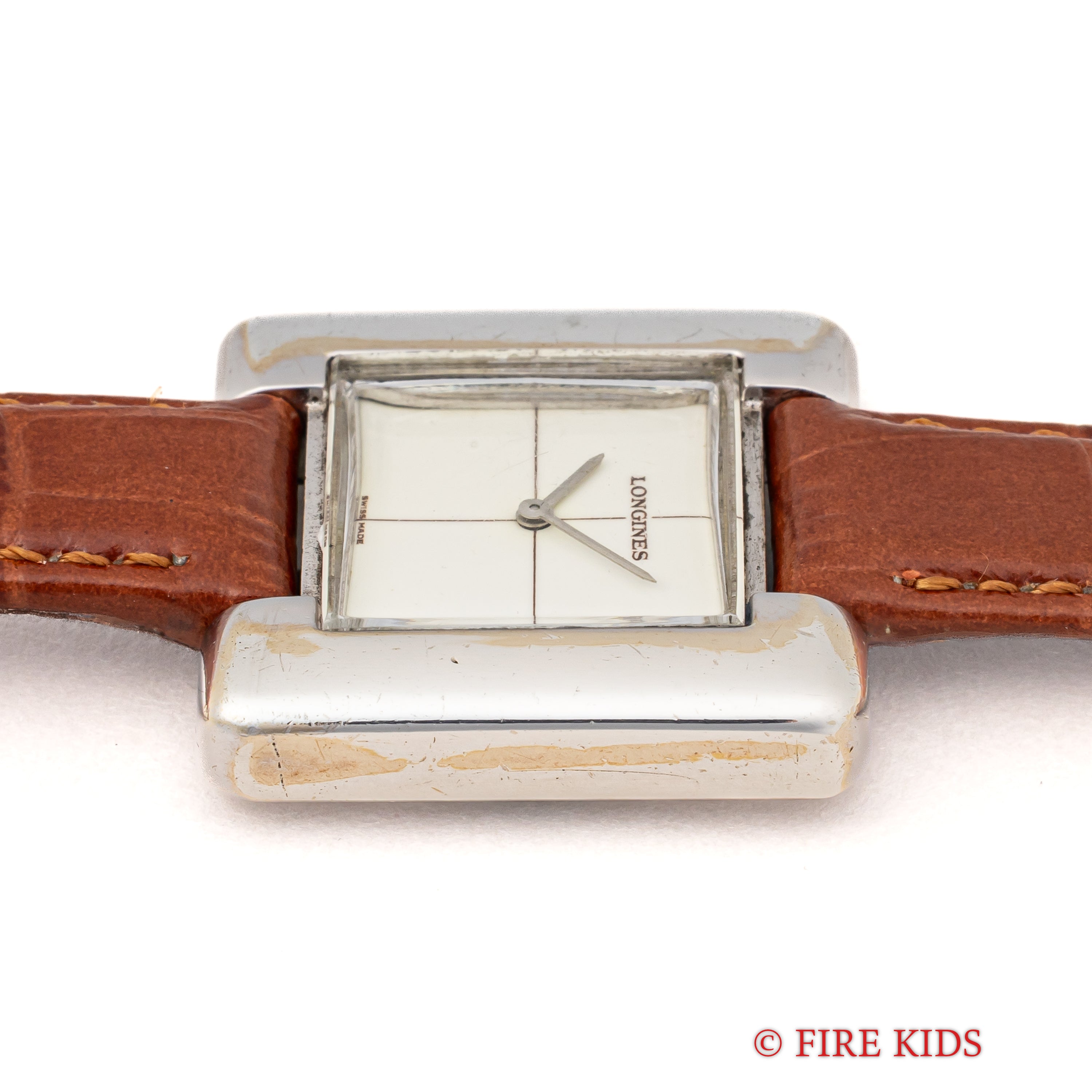 ロンジン スクエア 銀無垢ケース 手巻き 1970年代製年代製 セルジュ・マンゾンデザイン